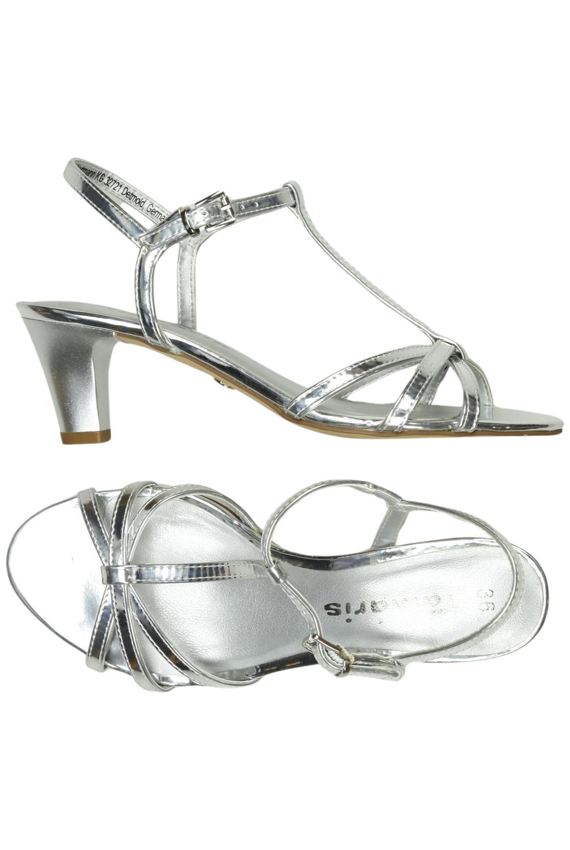 

Tamaris Damen Sandale, silber, Gr. 36