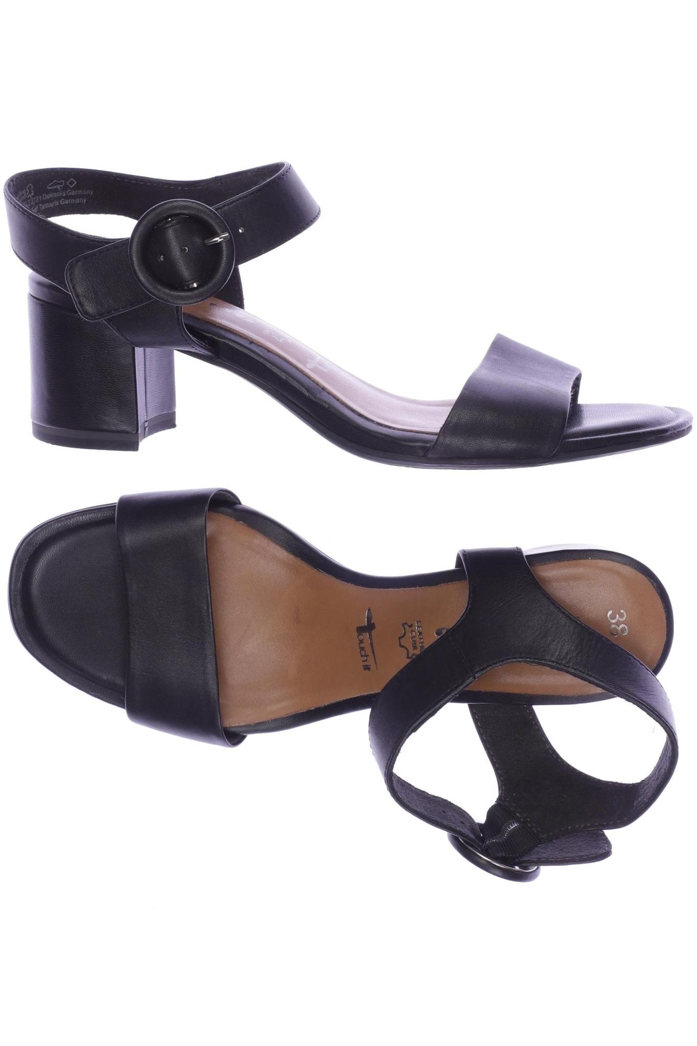 

Tamaris Damen Sandale, schwarz, Gr. 38