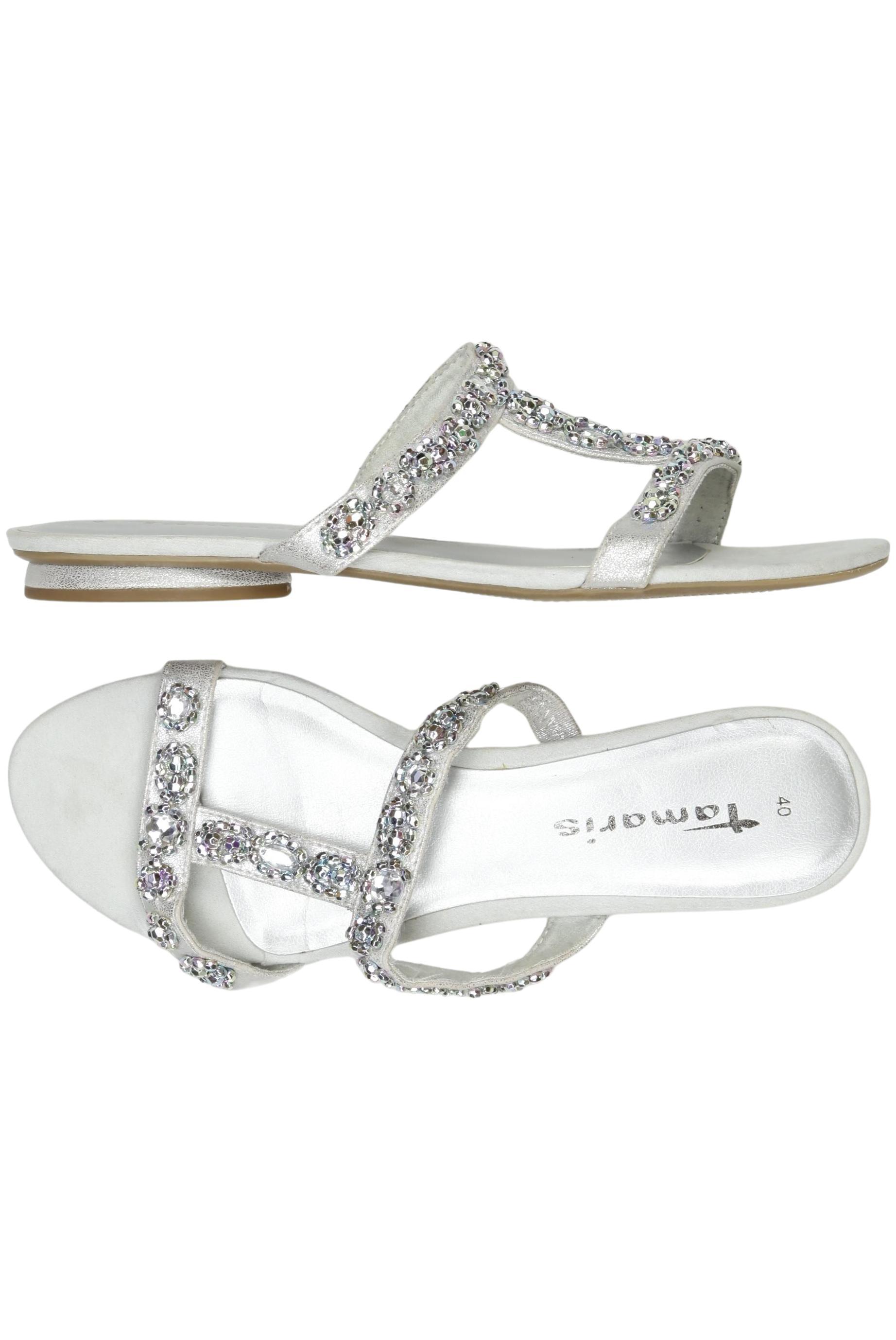 

Tamaris Damen Sandale, silber, Gr. 40