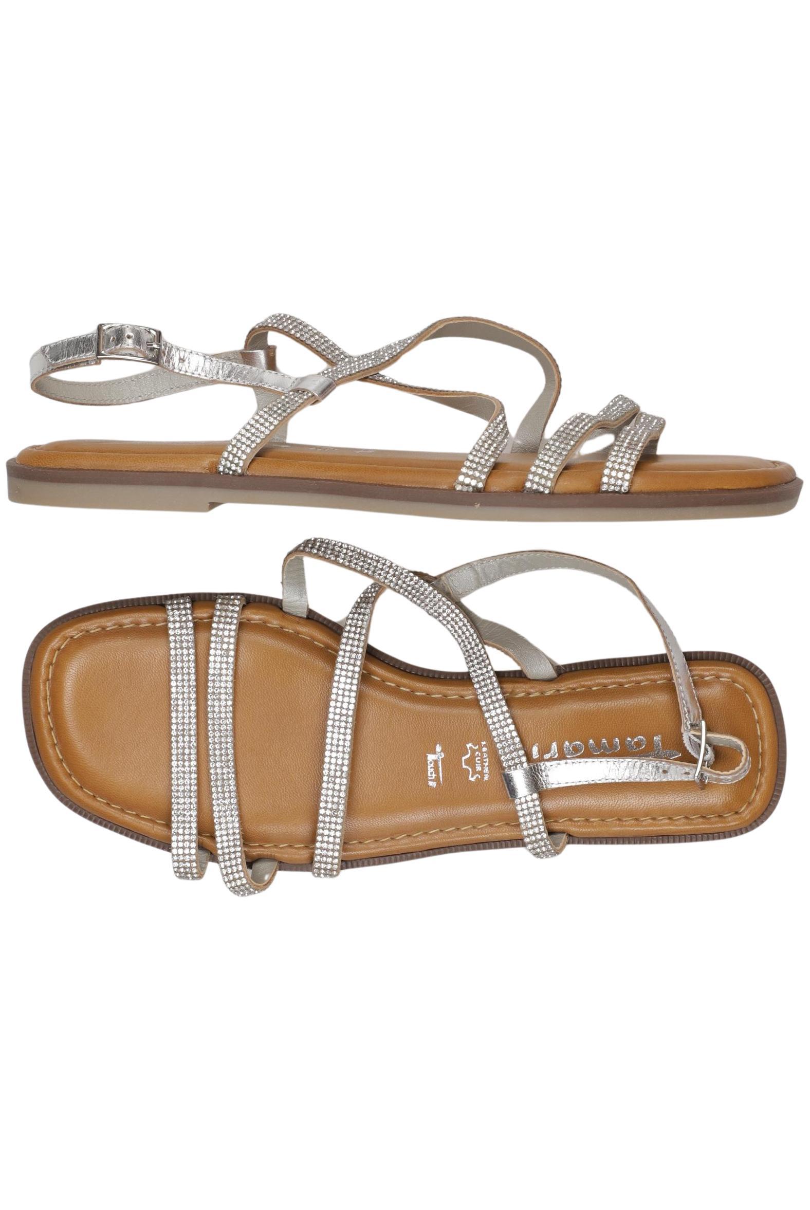 

Tamaris Damen Sandale, silber, Gr. 39