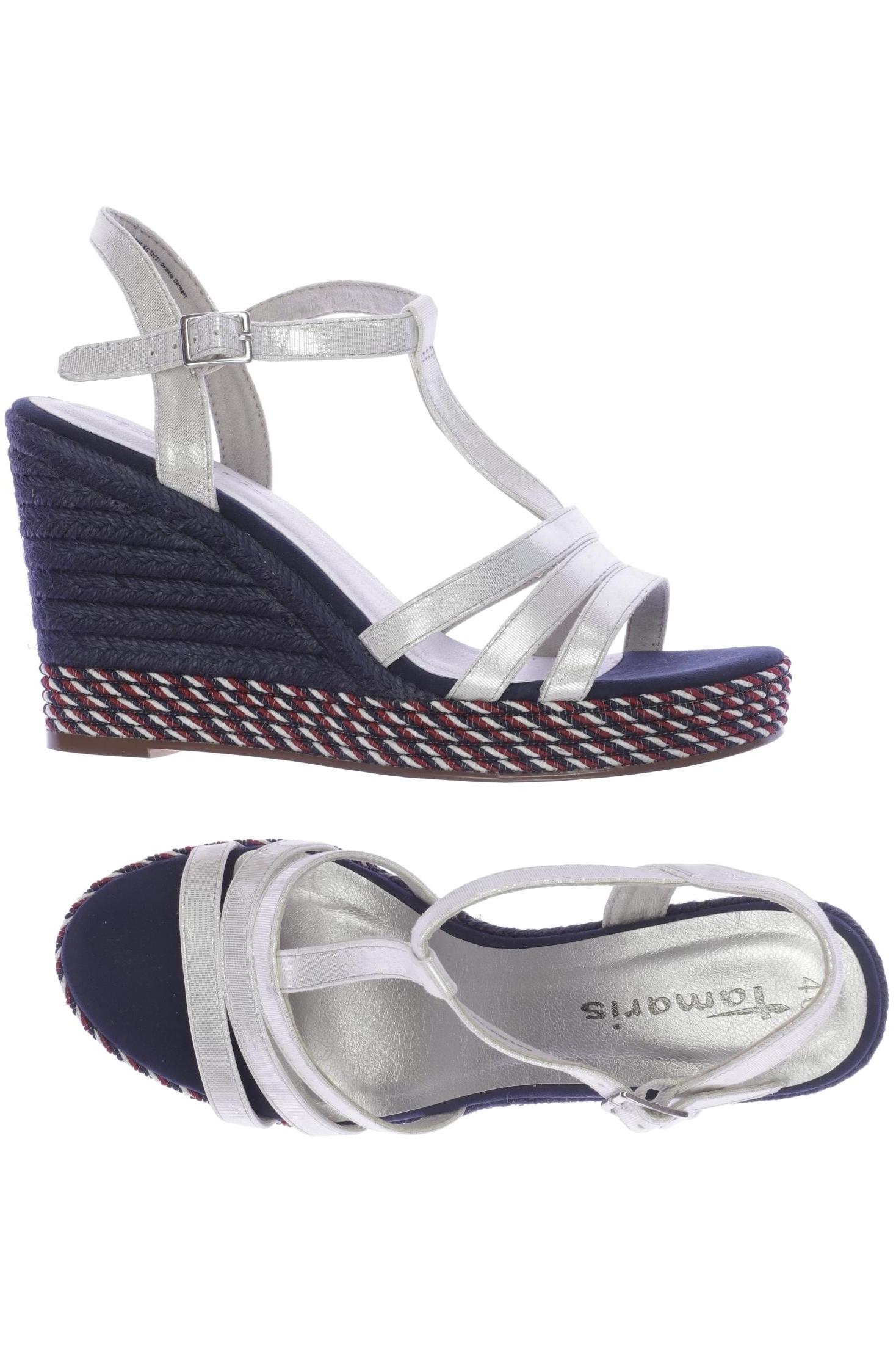 

Tamaris Damen Sandale, silber, Gr. 40