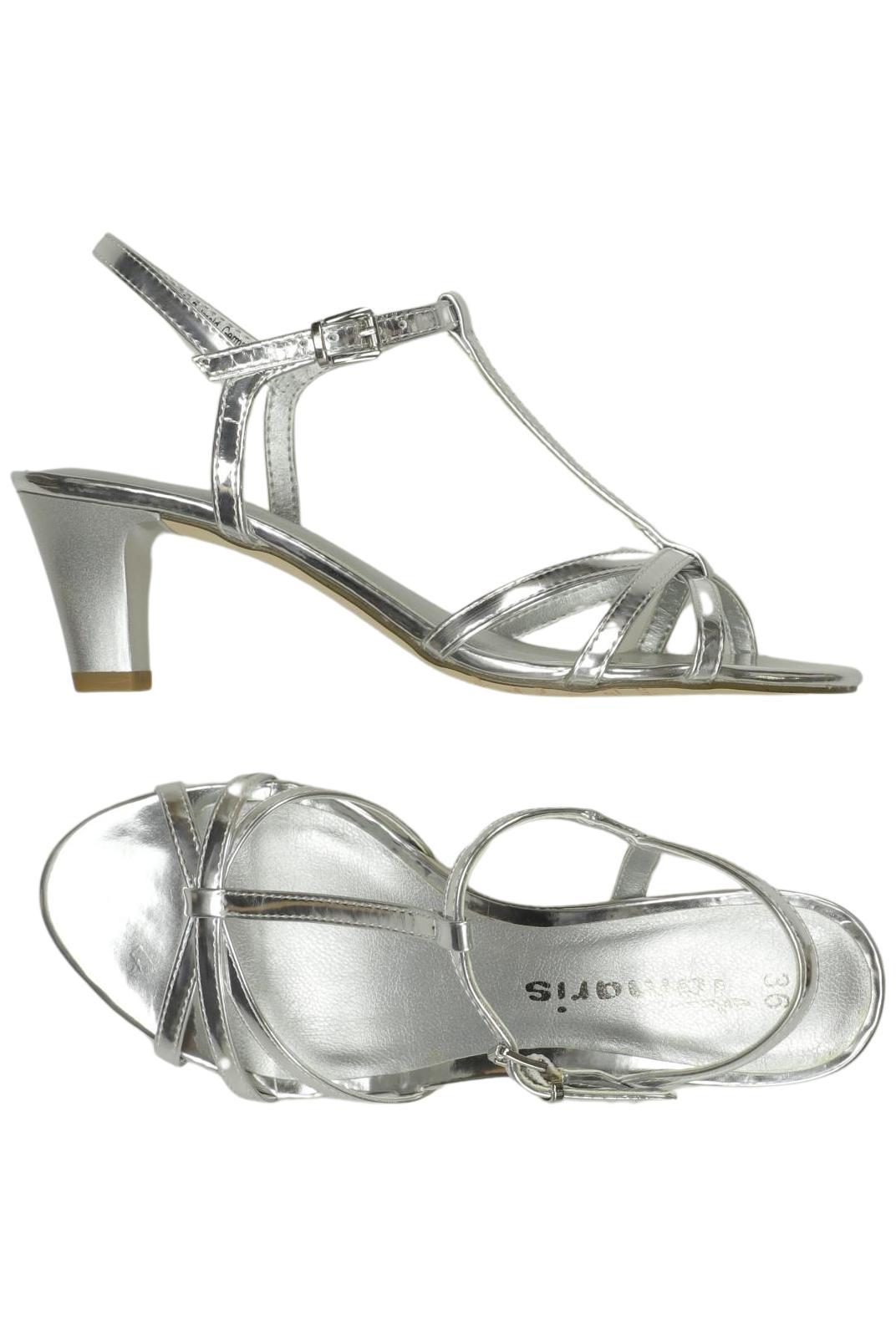 

Tamaris Damen Sandale, silber, Gr. 36