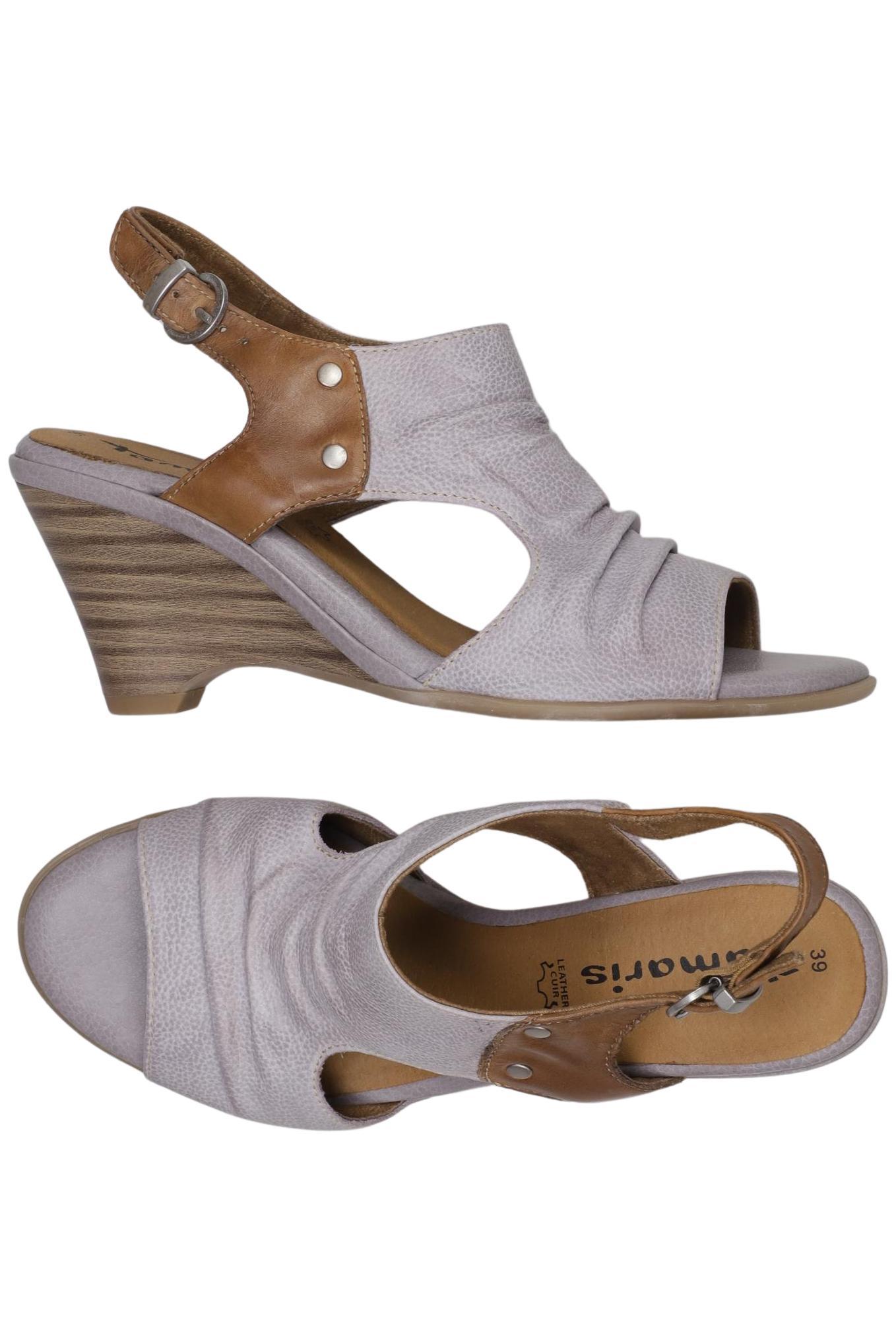 

Tamaris Damen Sandale, grau, Gr. 39