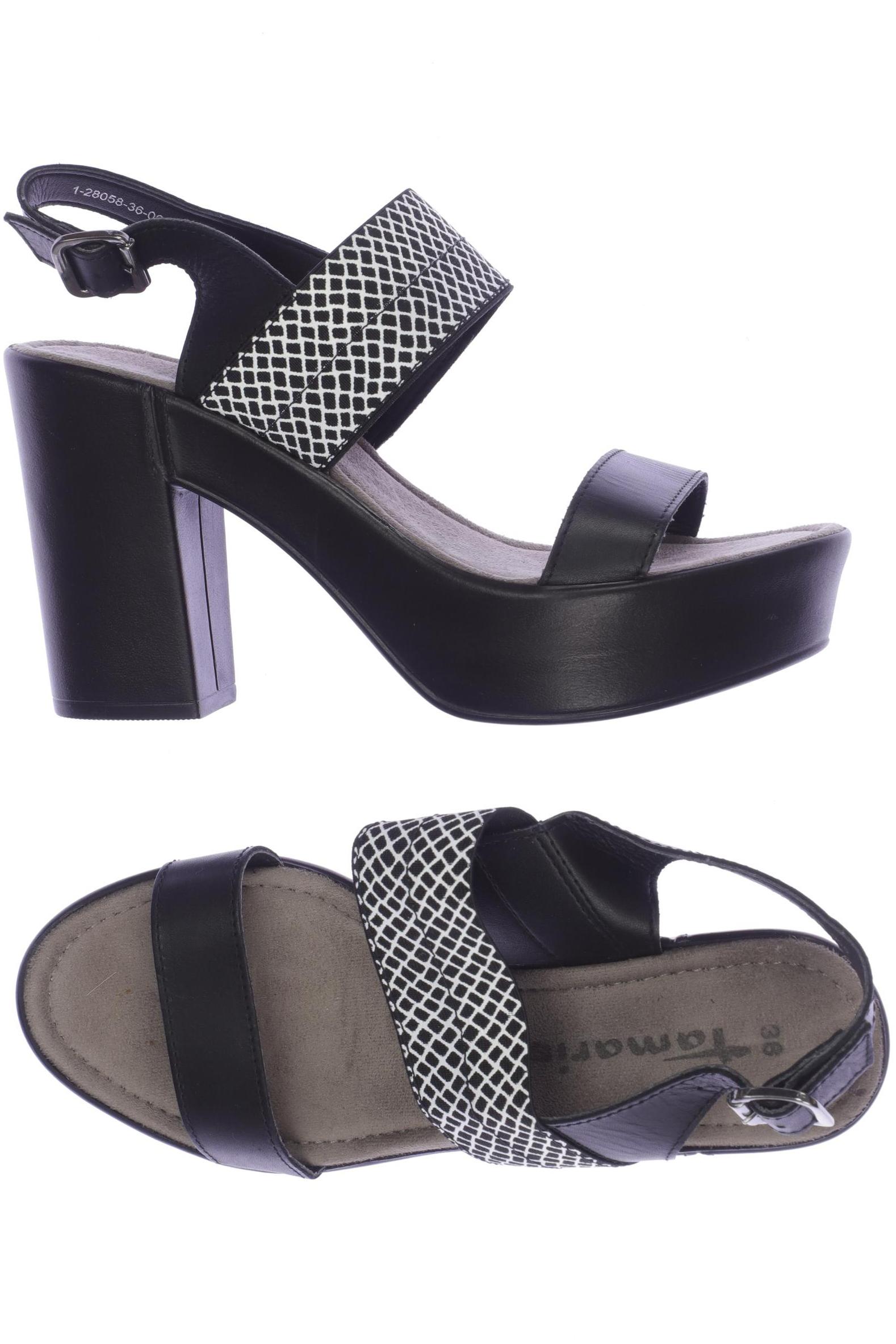 

Tamaris Damen Sandale, schwarz, Gr. 38