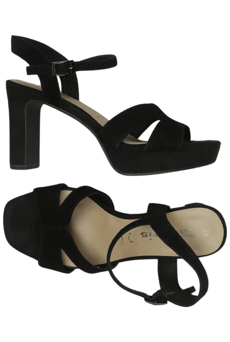 

Tamaris Damen Sandale, schwarz, Gr. 38