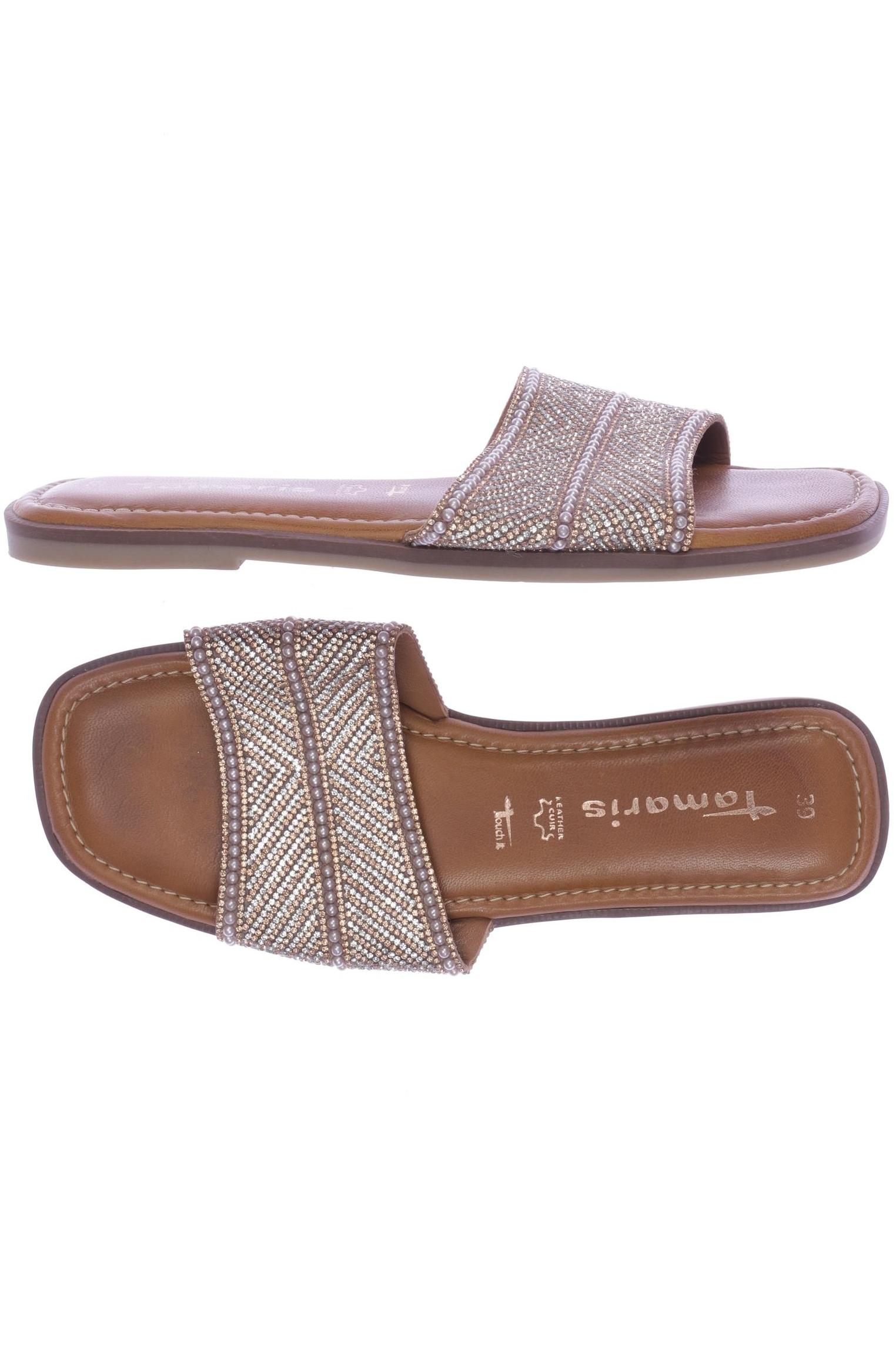 

Tamaris Damen Sandale, gold, Gr. 39