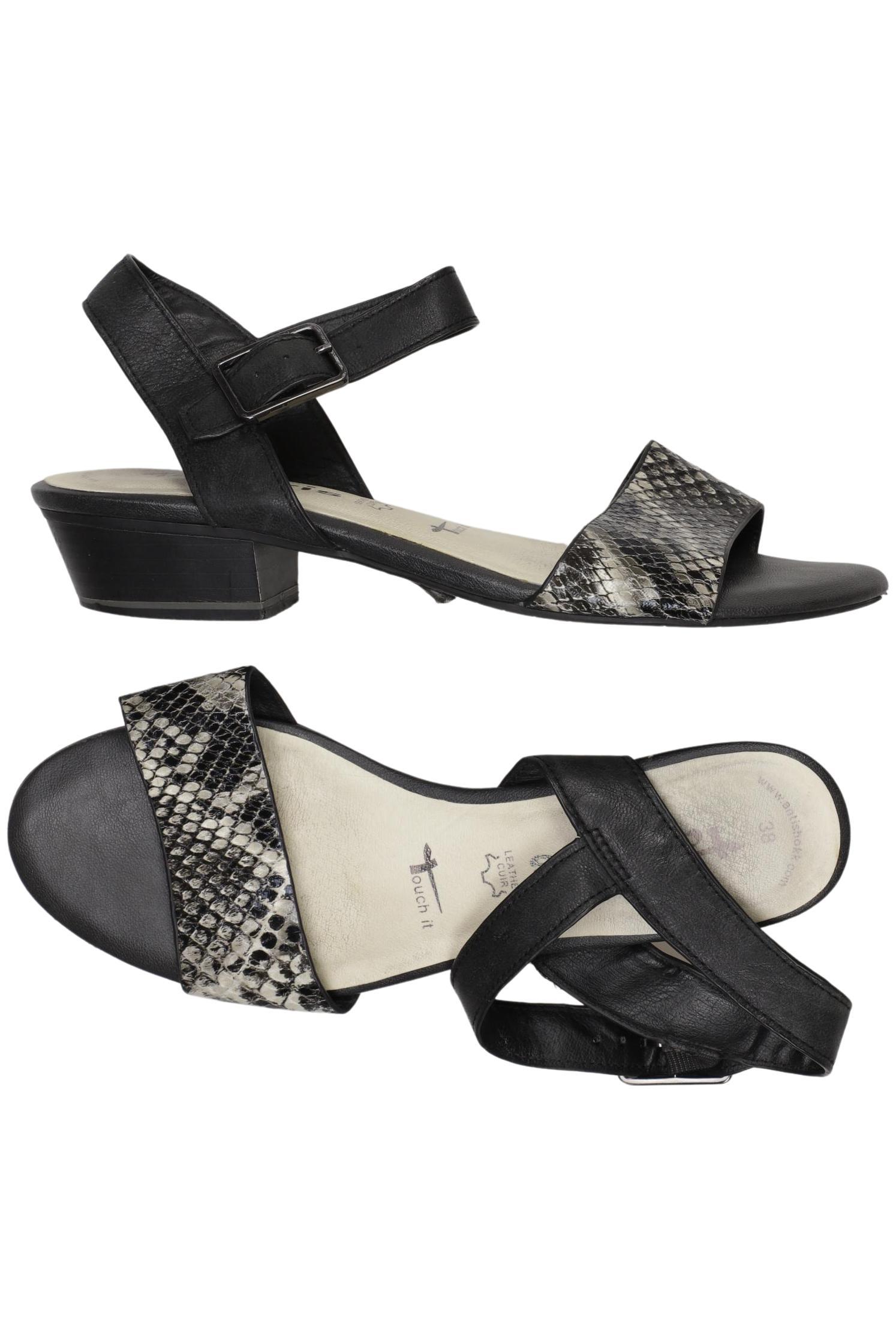 

Tamaris Damen Sandale, schwarz, Gr. 38