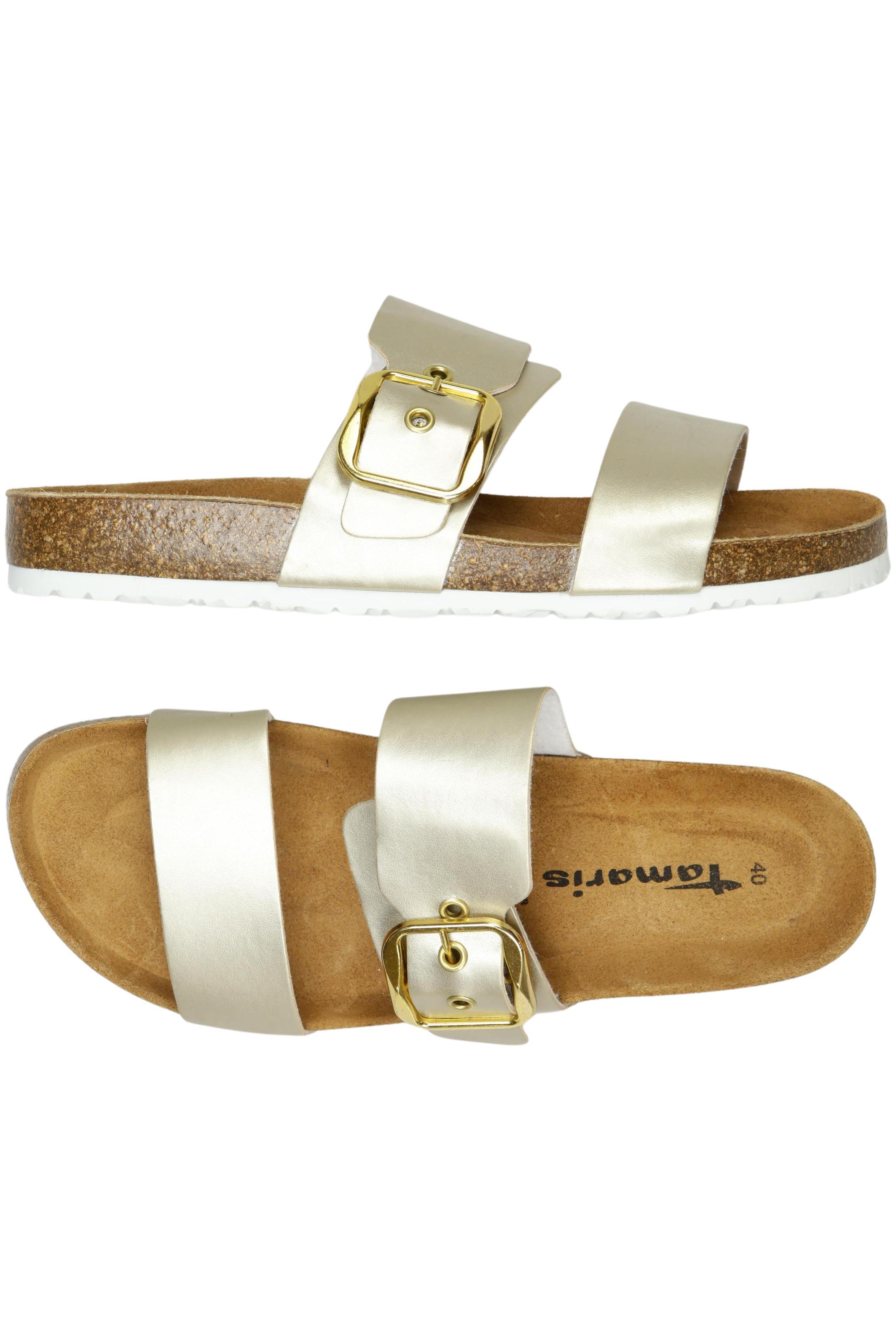 

Tamaris Damen Sandale, gold, Gr. 40
