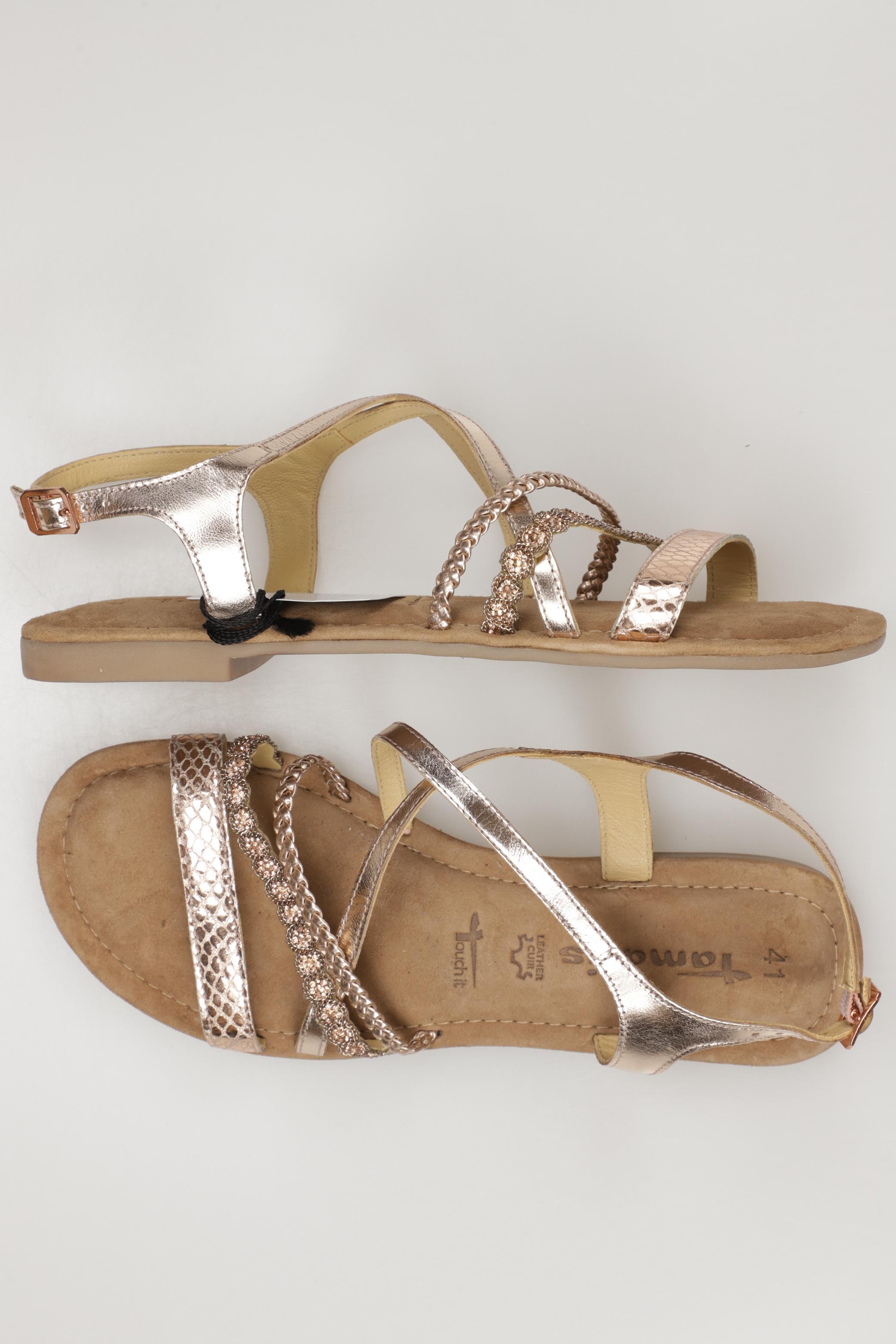 

Tamaris Damen Sandale, gold, Gr. 41