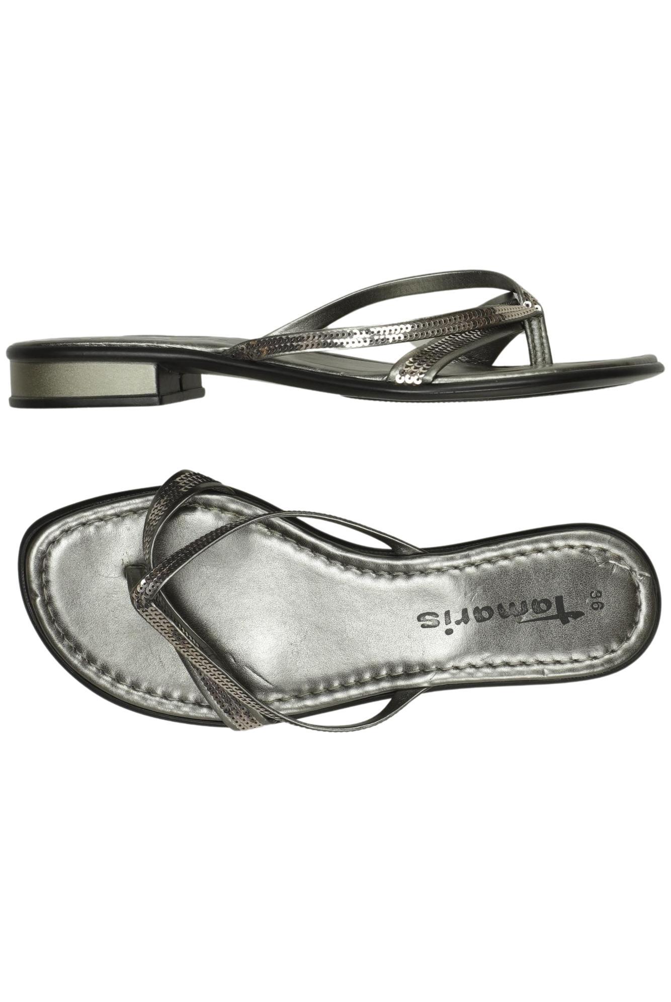 

Tamaris Damen Sandale, silber, Gr. 36