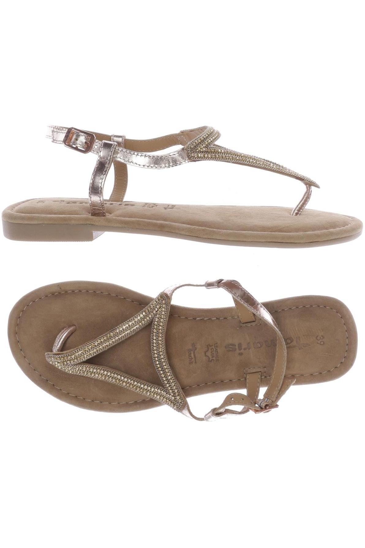

Tamaris Damen Sandale, gold, Gr. 39
