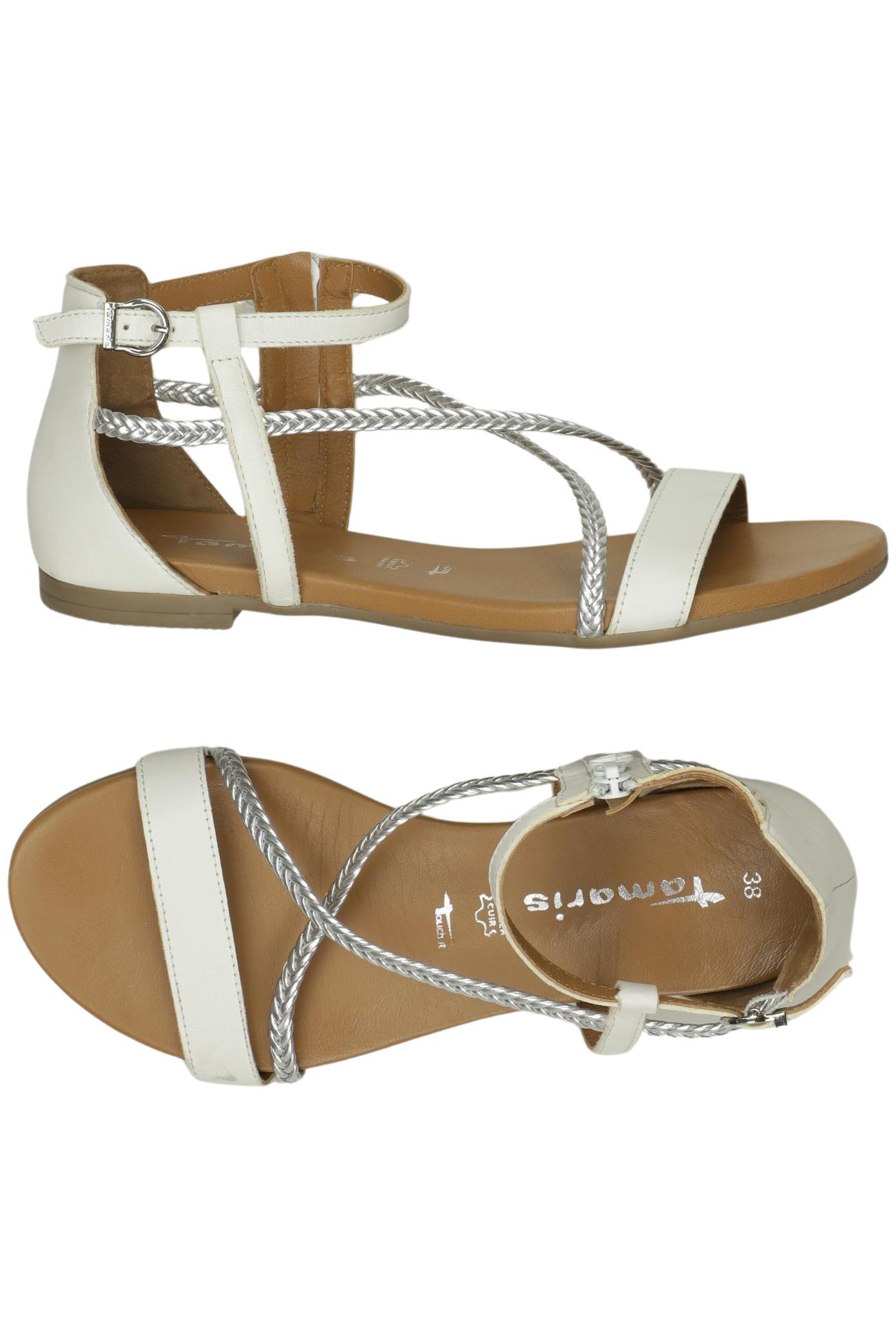 

Tamaris Damen Sandale, weiß, Gr. 38