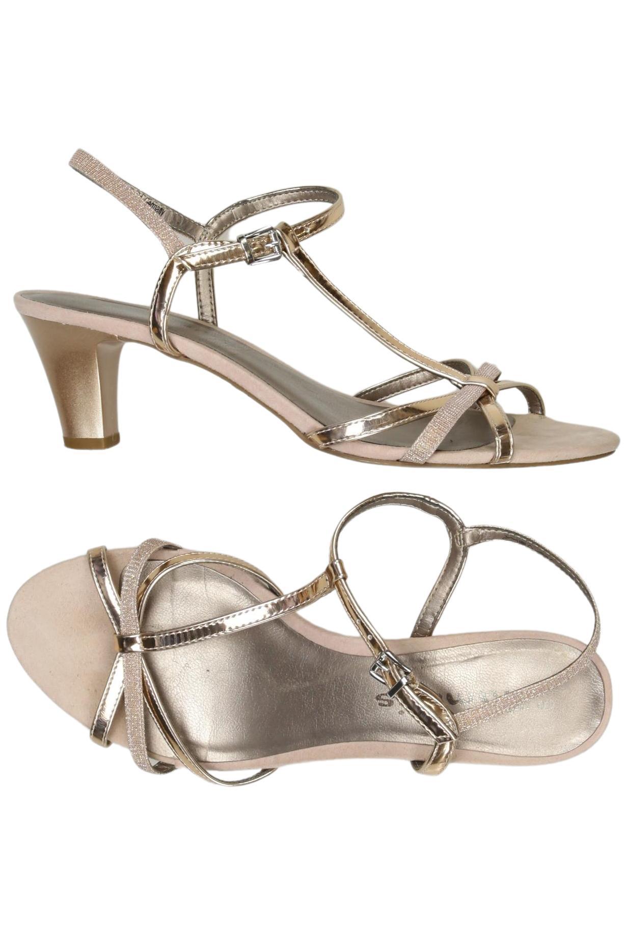 

Tamaris Damen Sandale, gold, Gr. 39