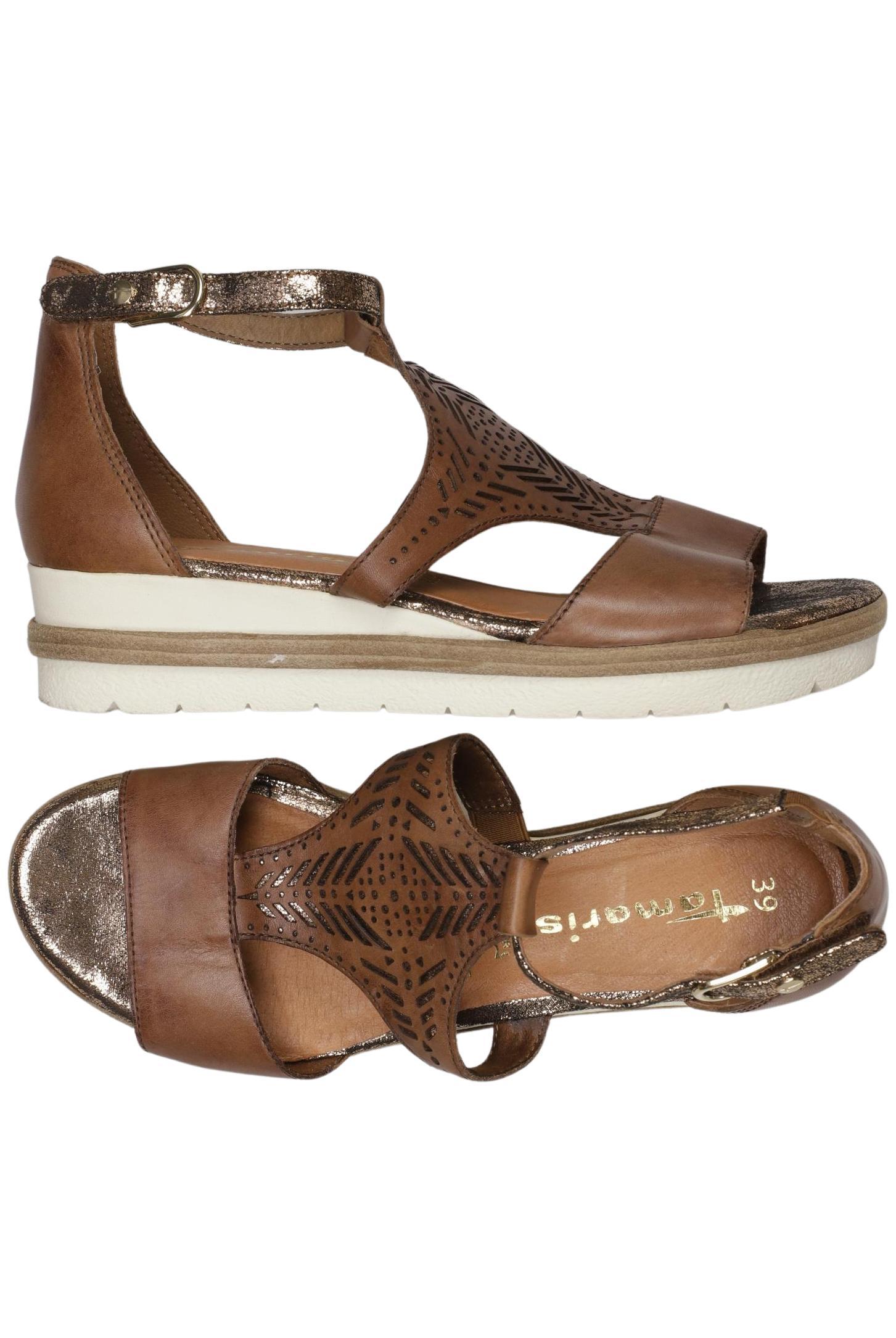 

Tamaris Damen Sandale, braun, Gr. 39