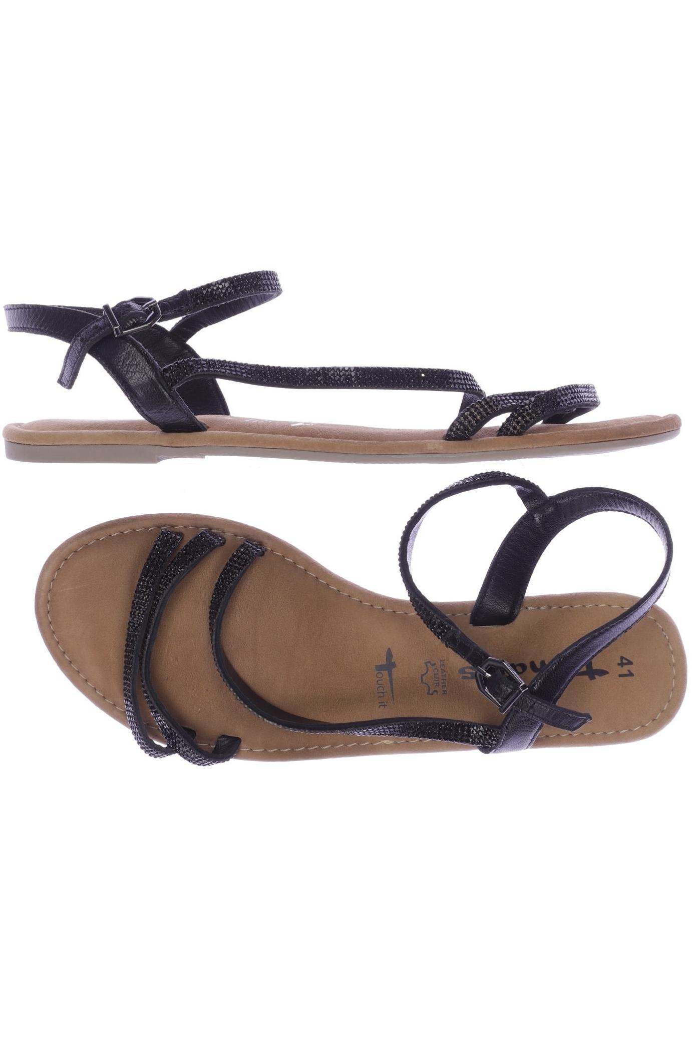 

Tamaris Damen Sandale, schwarz, Gr. 41