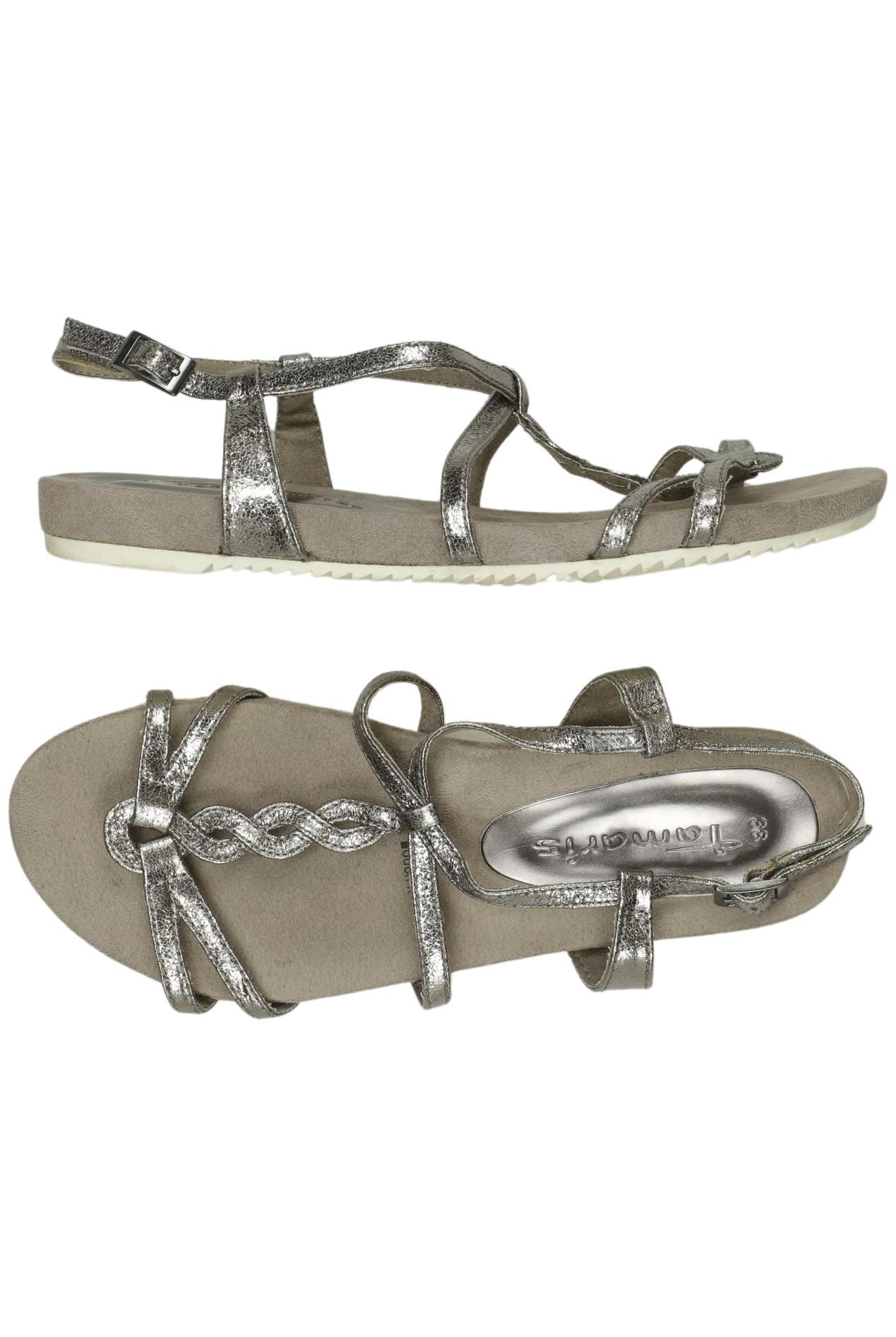 

Tamaris Damen Sandale, silber, Gr. 38