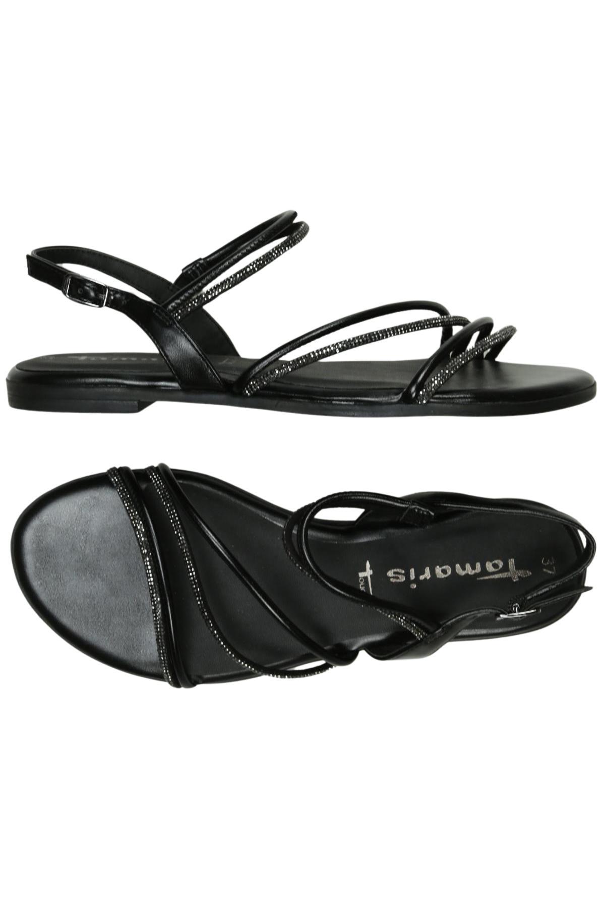 

Tamaris Damen Sandale, schwarz, Gr. 37
