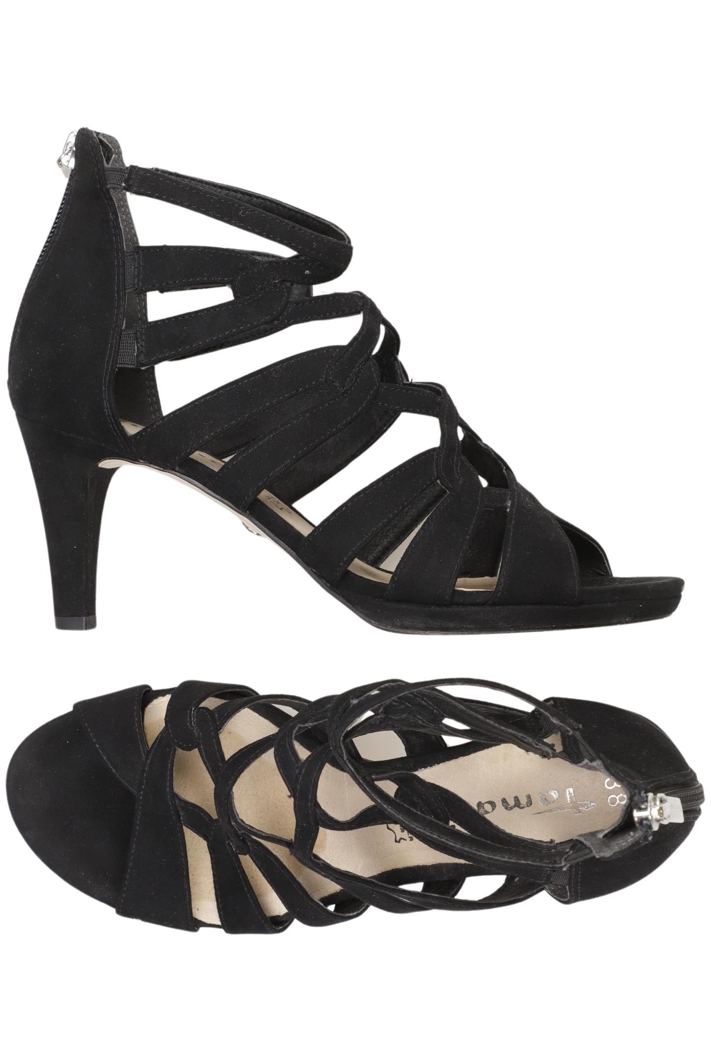 

Tamaris Damen Sandale, schwarz, Gr. 38