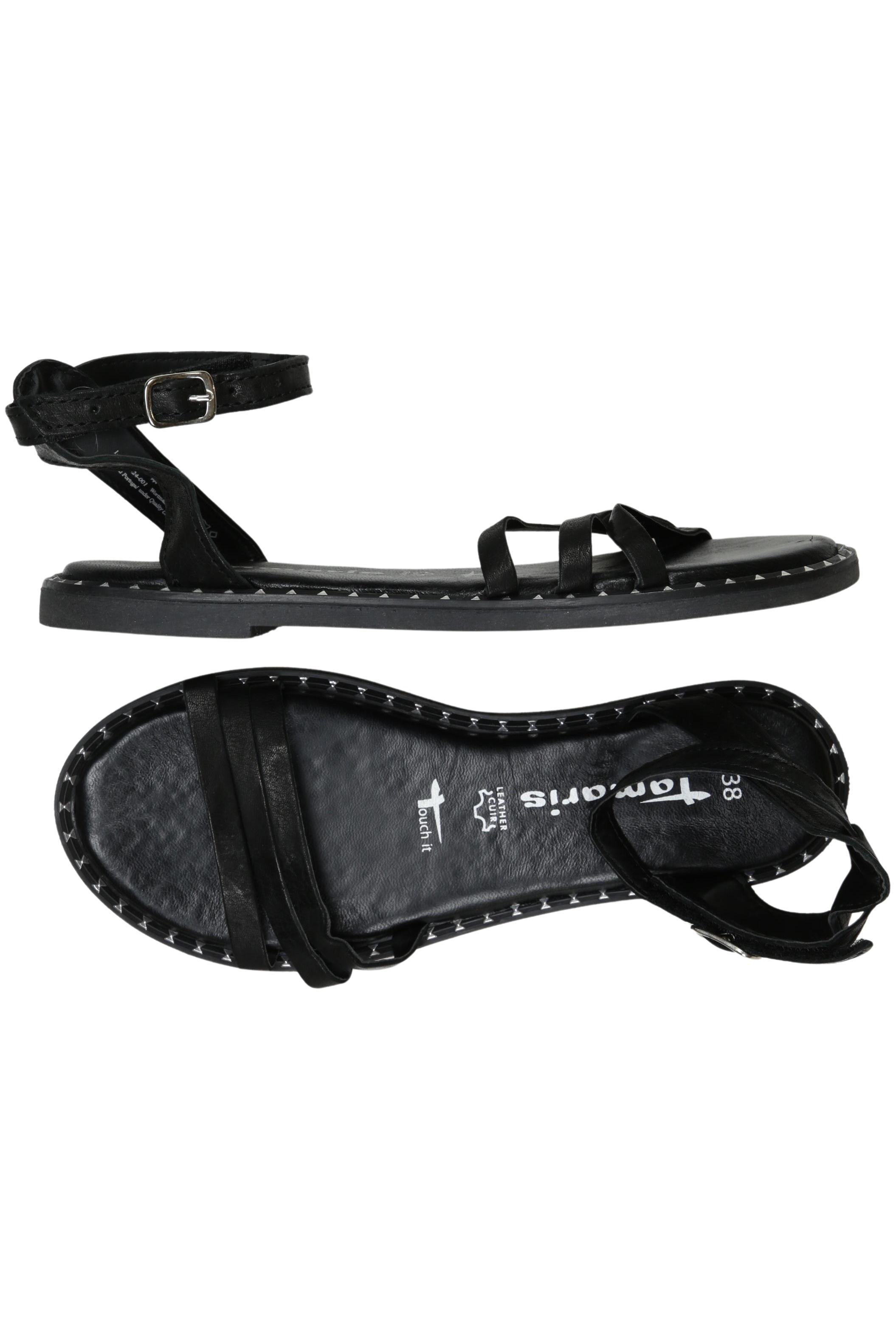 

Tamaris Damen Sandale, schwarz, Gr. 38
