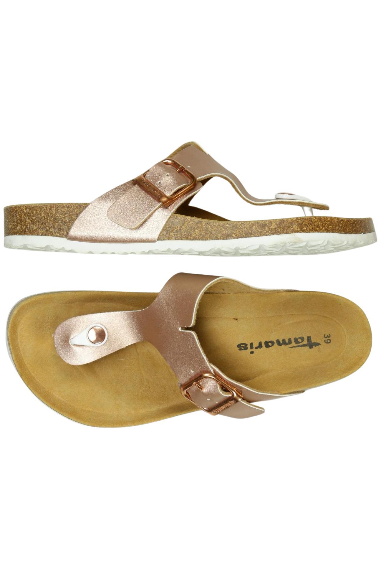 

Tamaris Damen Sandale, gold, Gr. 39