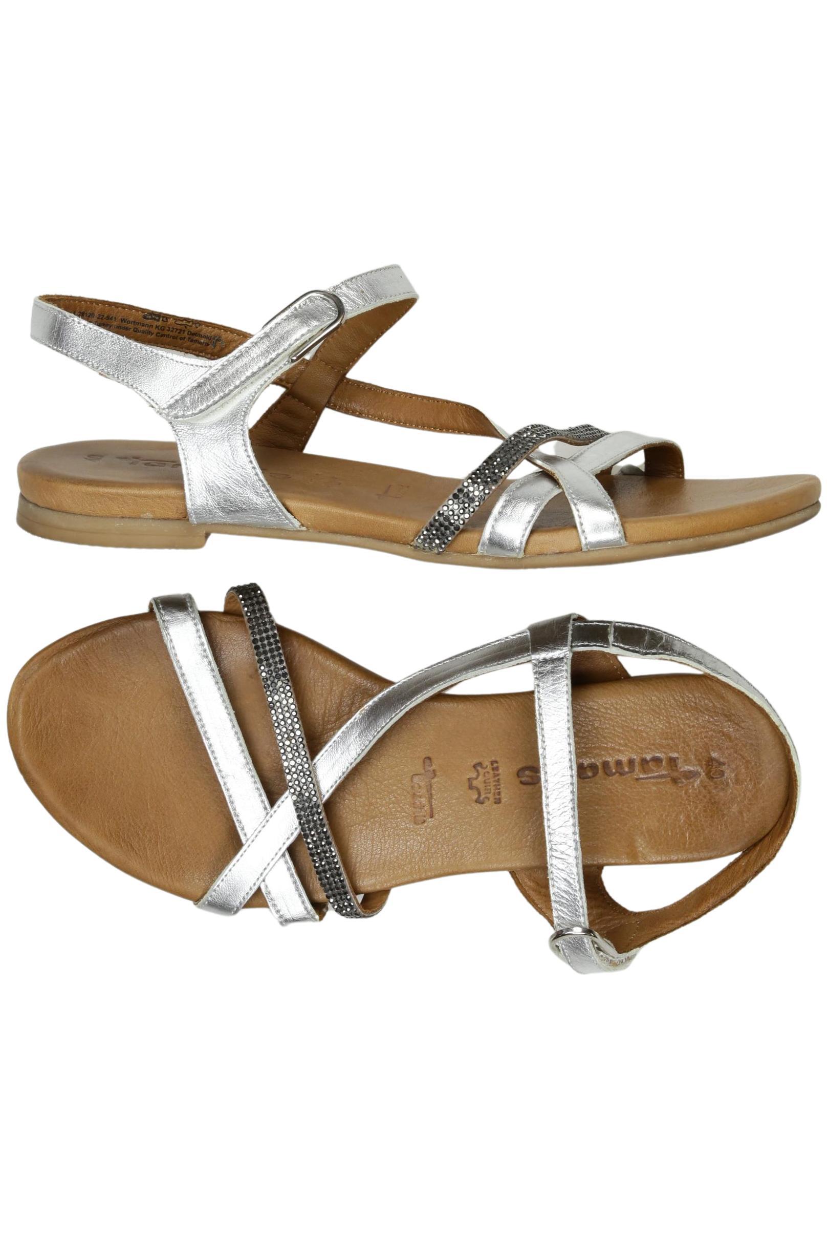 

Tamaris Damen Sandale, silber, Gr. 40