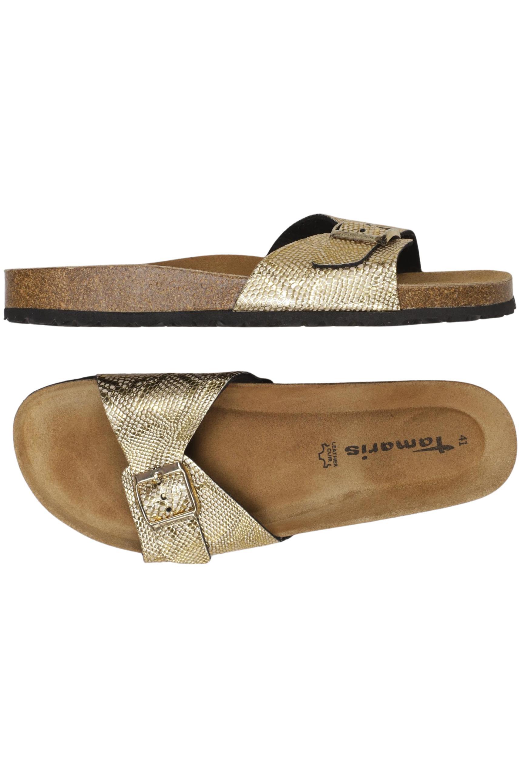 

Tamaris Damen Sandale, gold, Gr. 41