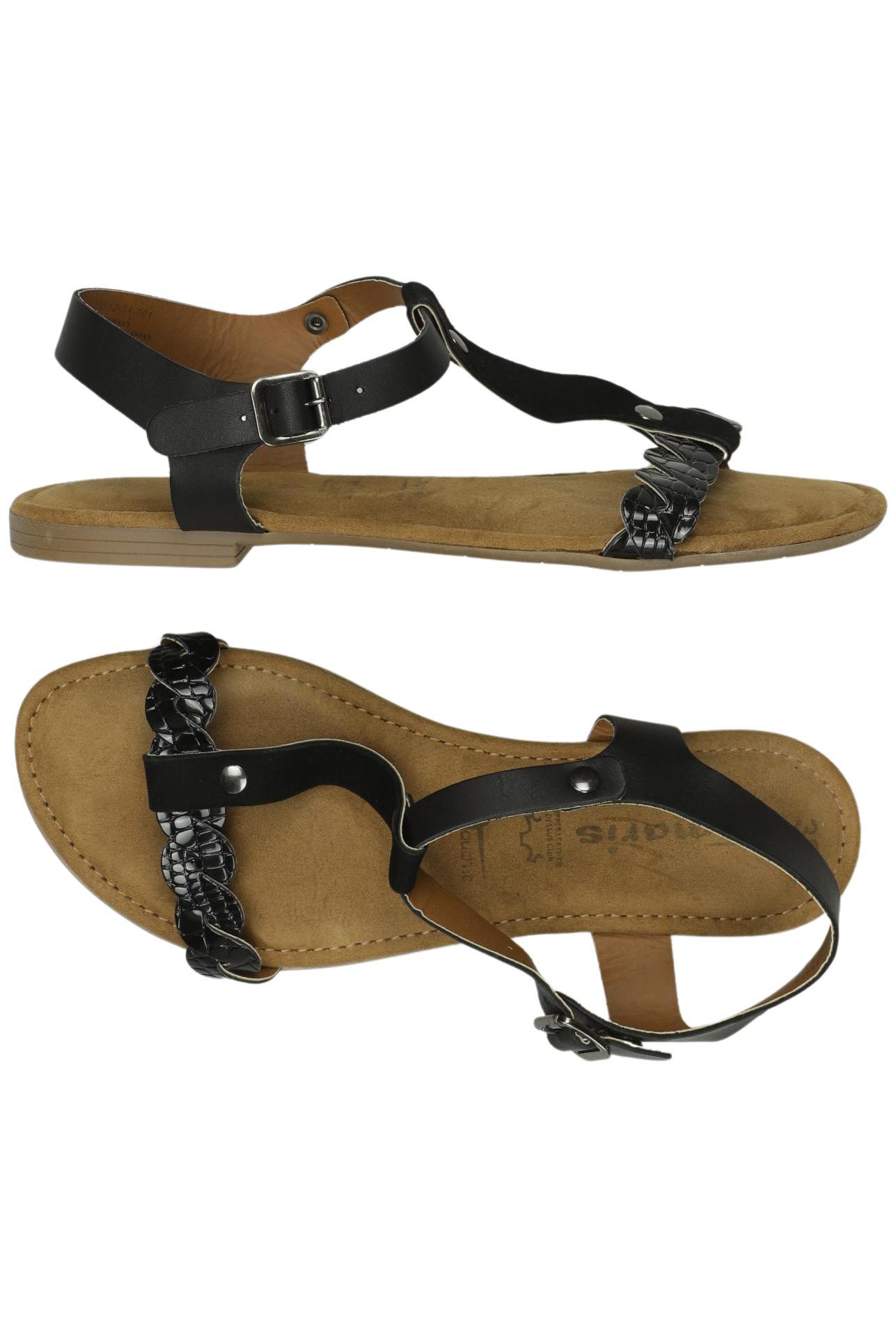 

Tamaris Damen Sandale, schwarz, Gr. 38