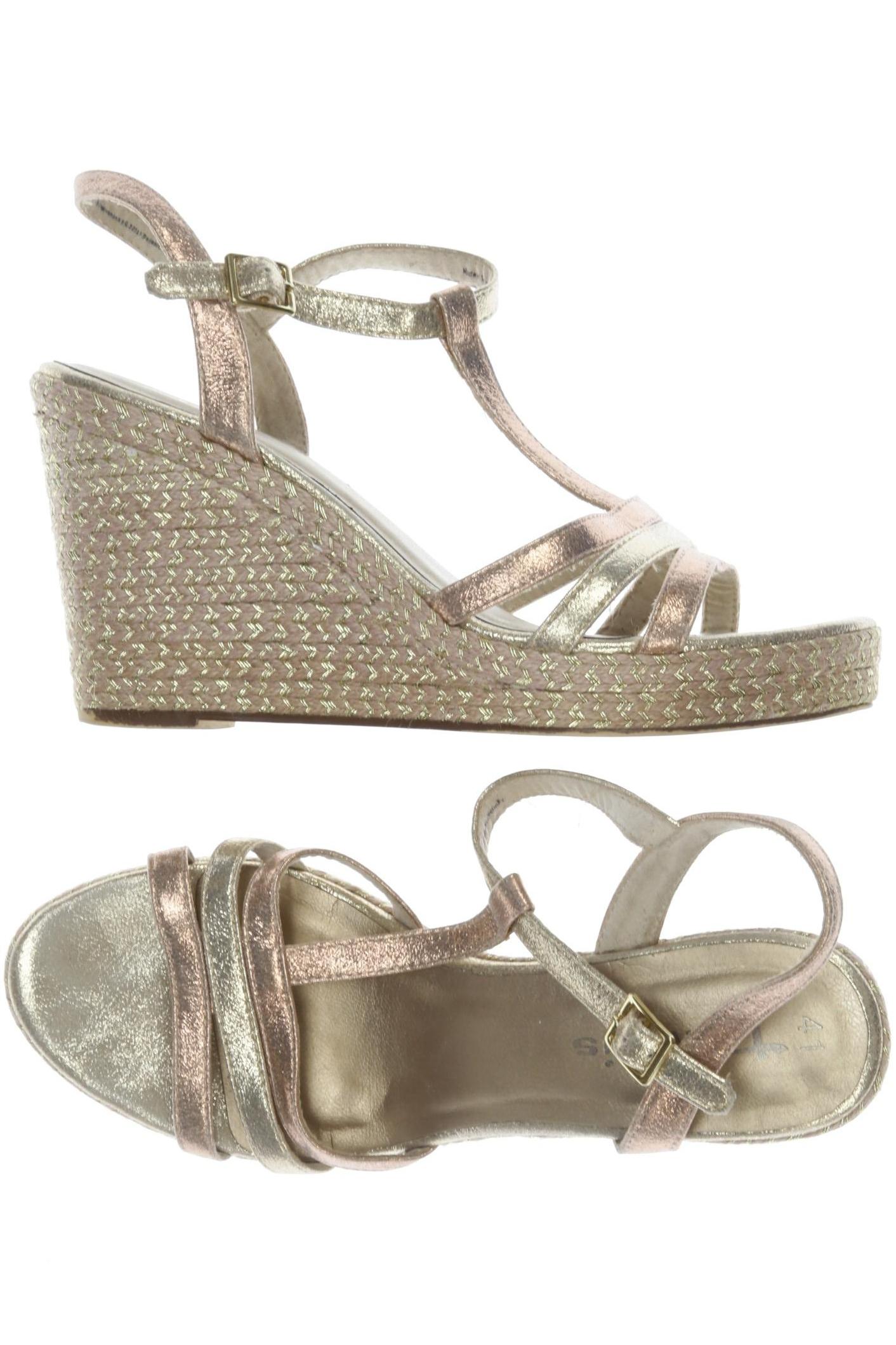 

Tamaris Damen Sandale, gold, Gr. 41