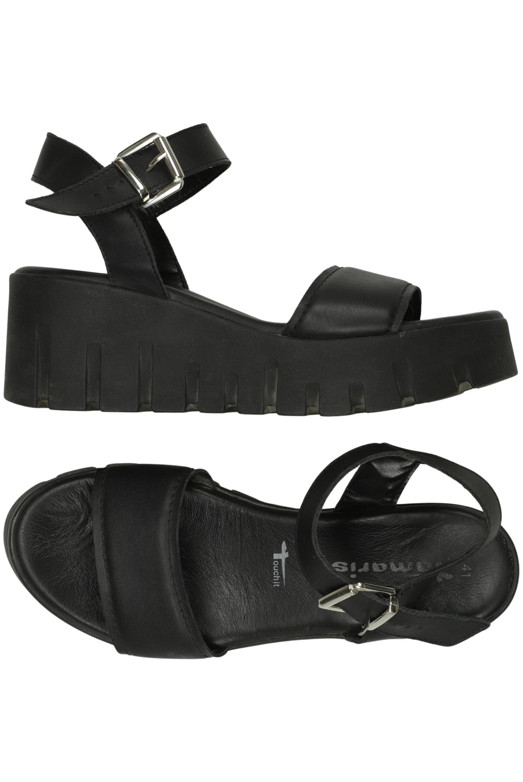 

Tamaris Damen Sandale, schwarz, Gr. 41