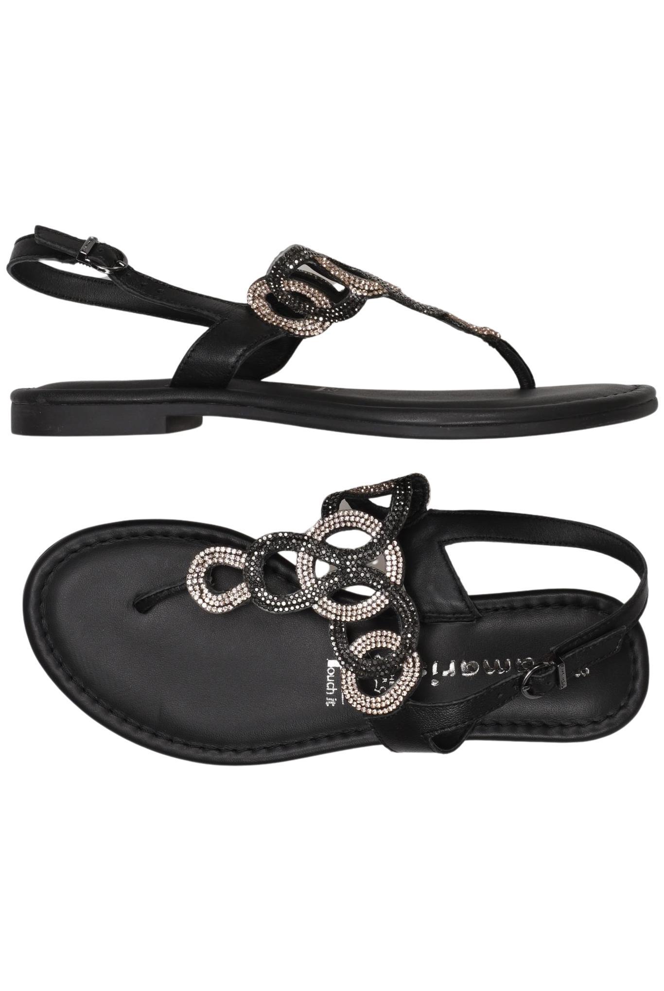 

Tamaris Damen Sandale, schwarz, Gr. 38