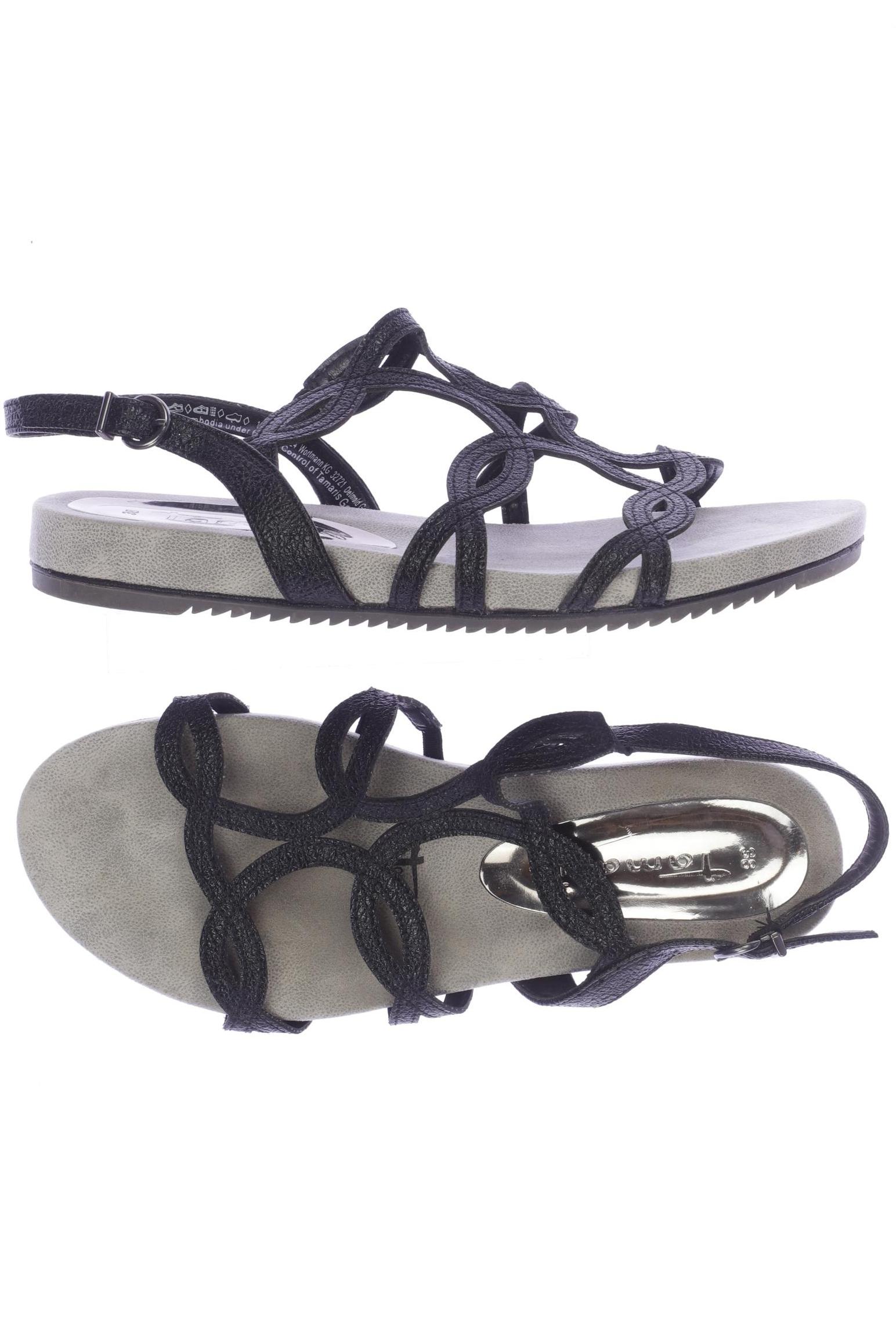 

Tamaris Damen Sandale, schwarz, Gr. 38