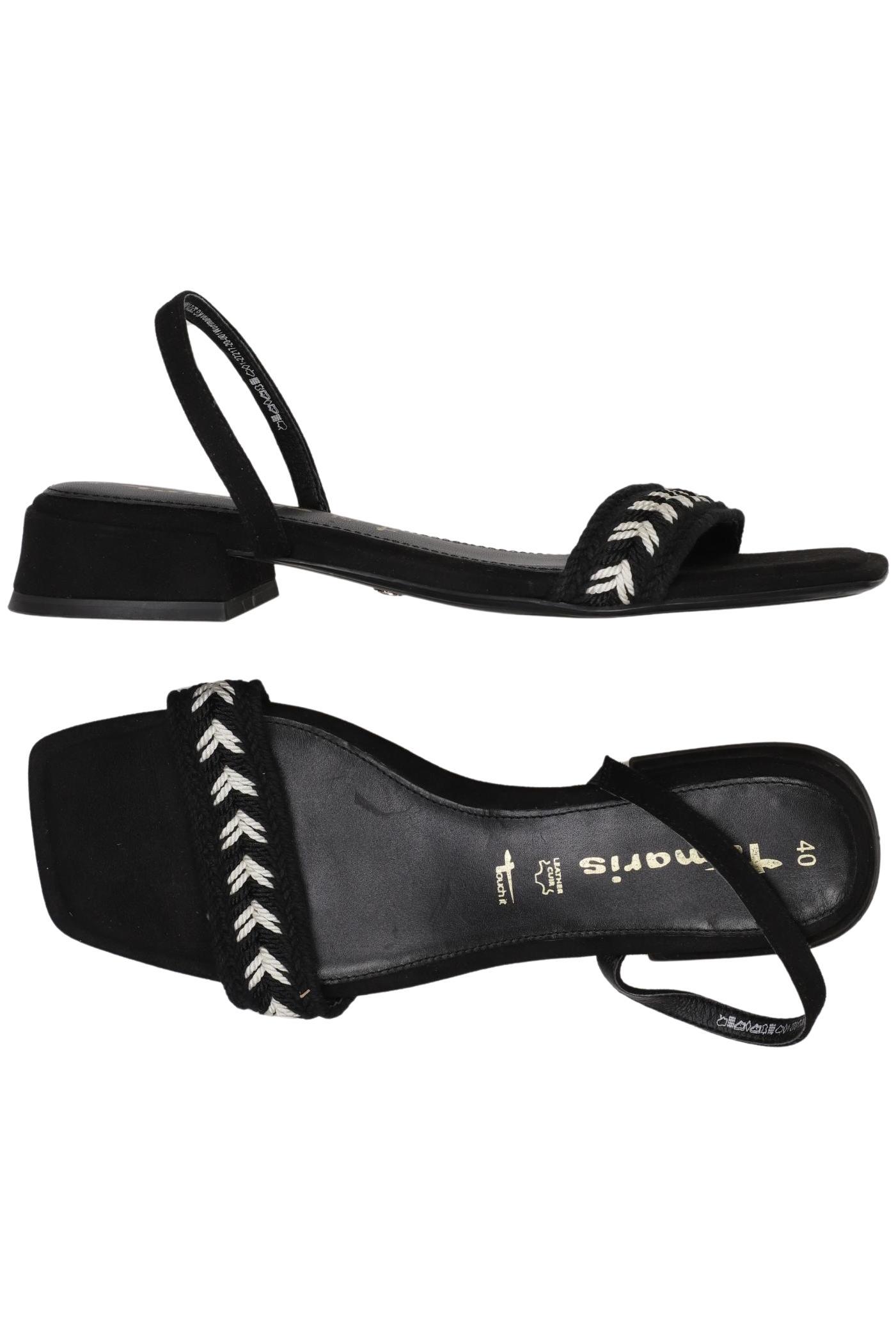 

Tamaris Damen Sandale, schwarz, Gr. 40