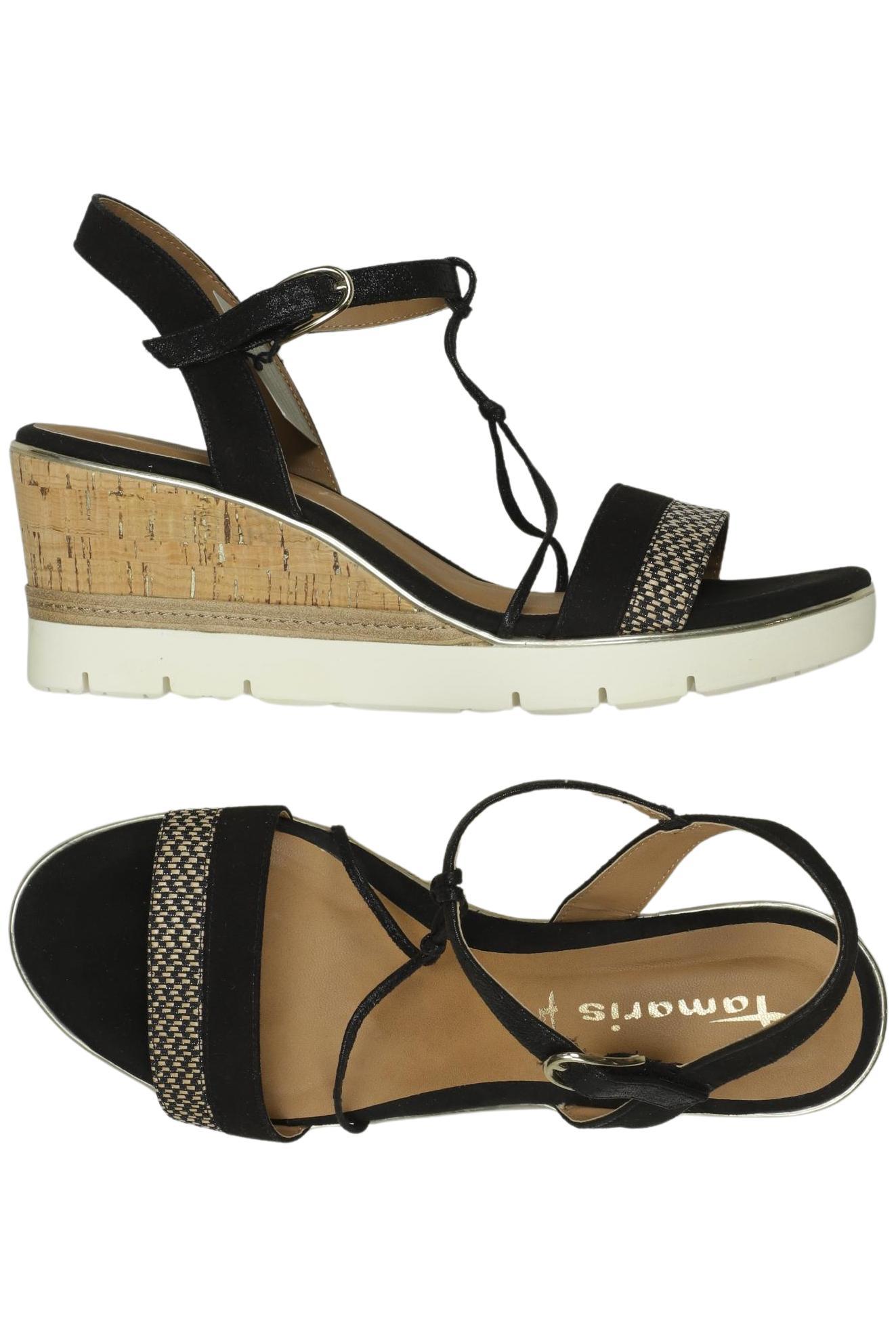 

Tamaris Damen Sandale, schwarz, Gr. 41