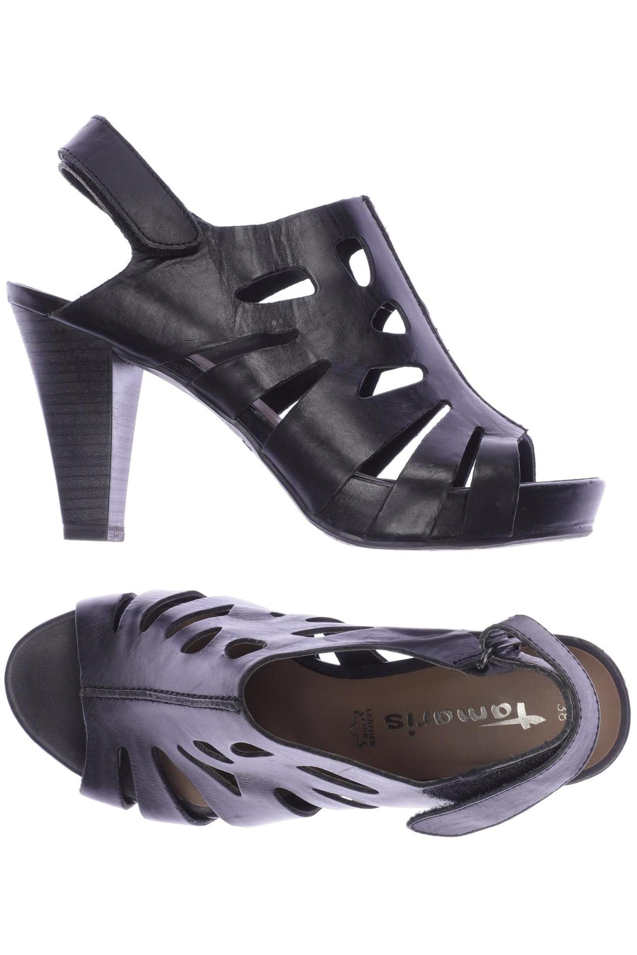 

Tamaris Damen Sandale, schwarz, Gr. 38