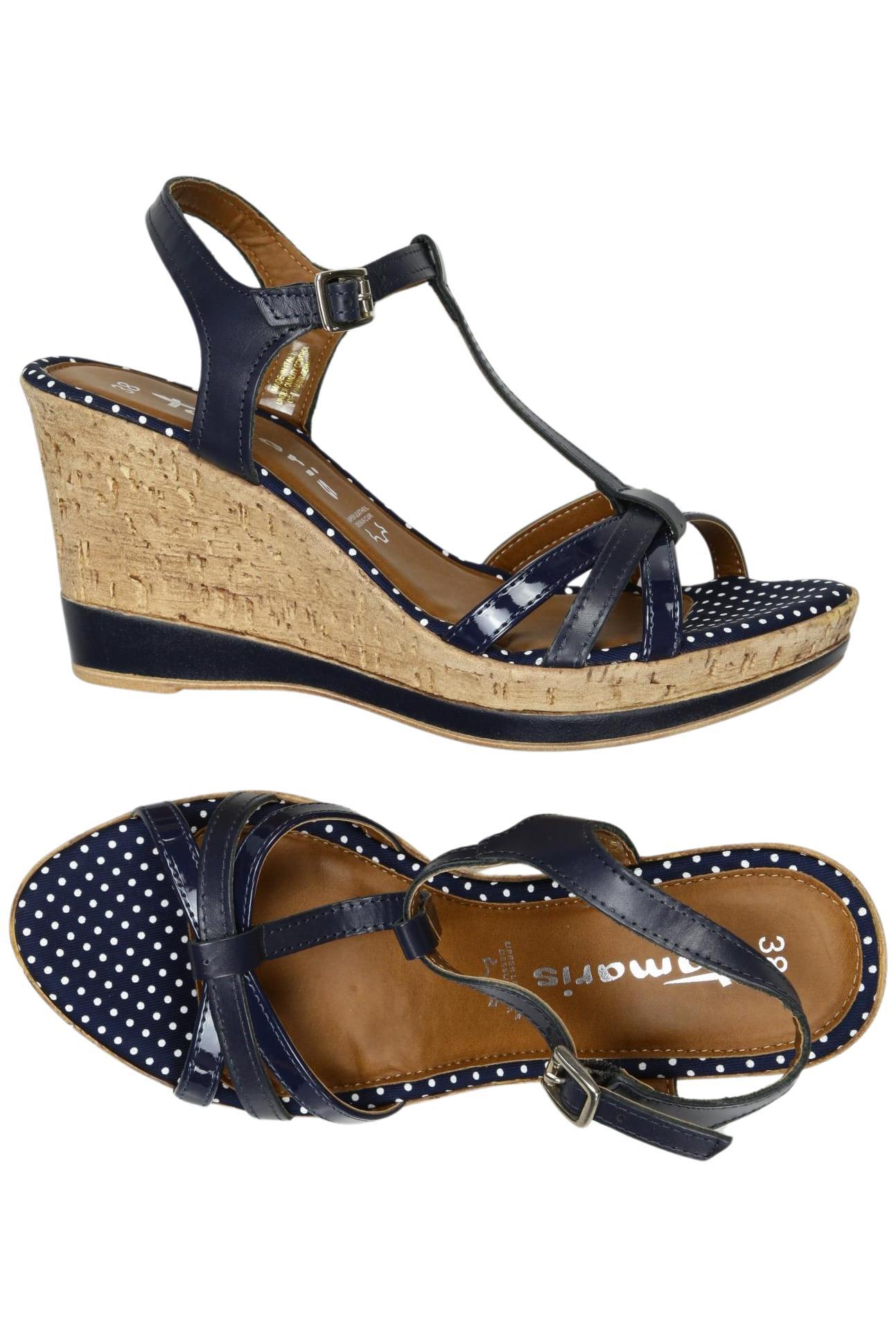

Tamaris Damen Sandale, marineblau, Gr. 38
