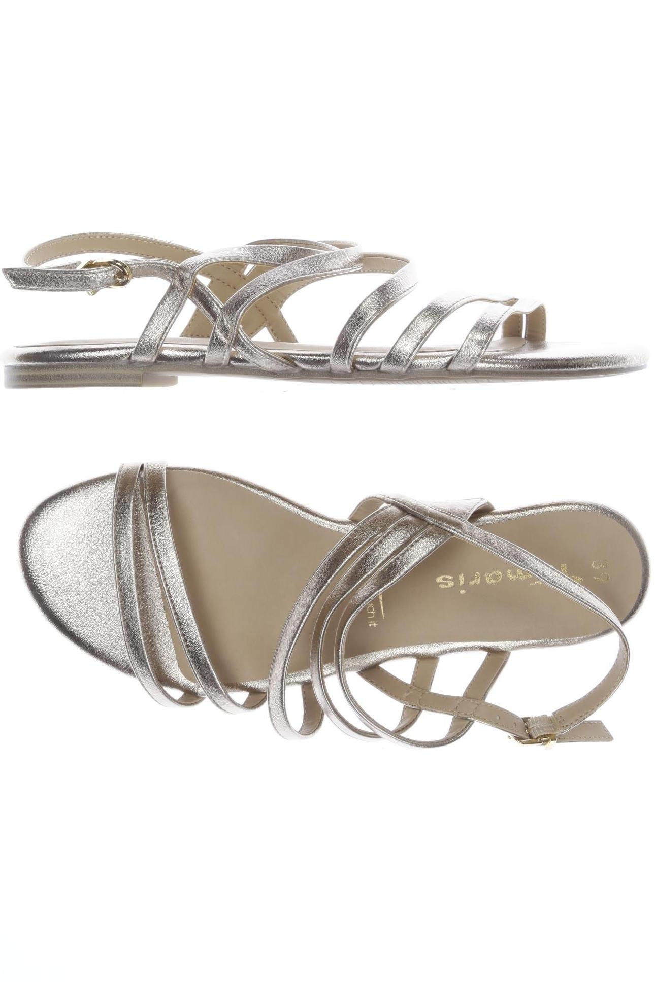 

Tamaris Damen Sandale, gold, Gr. 39