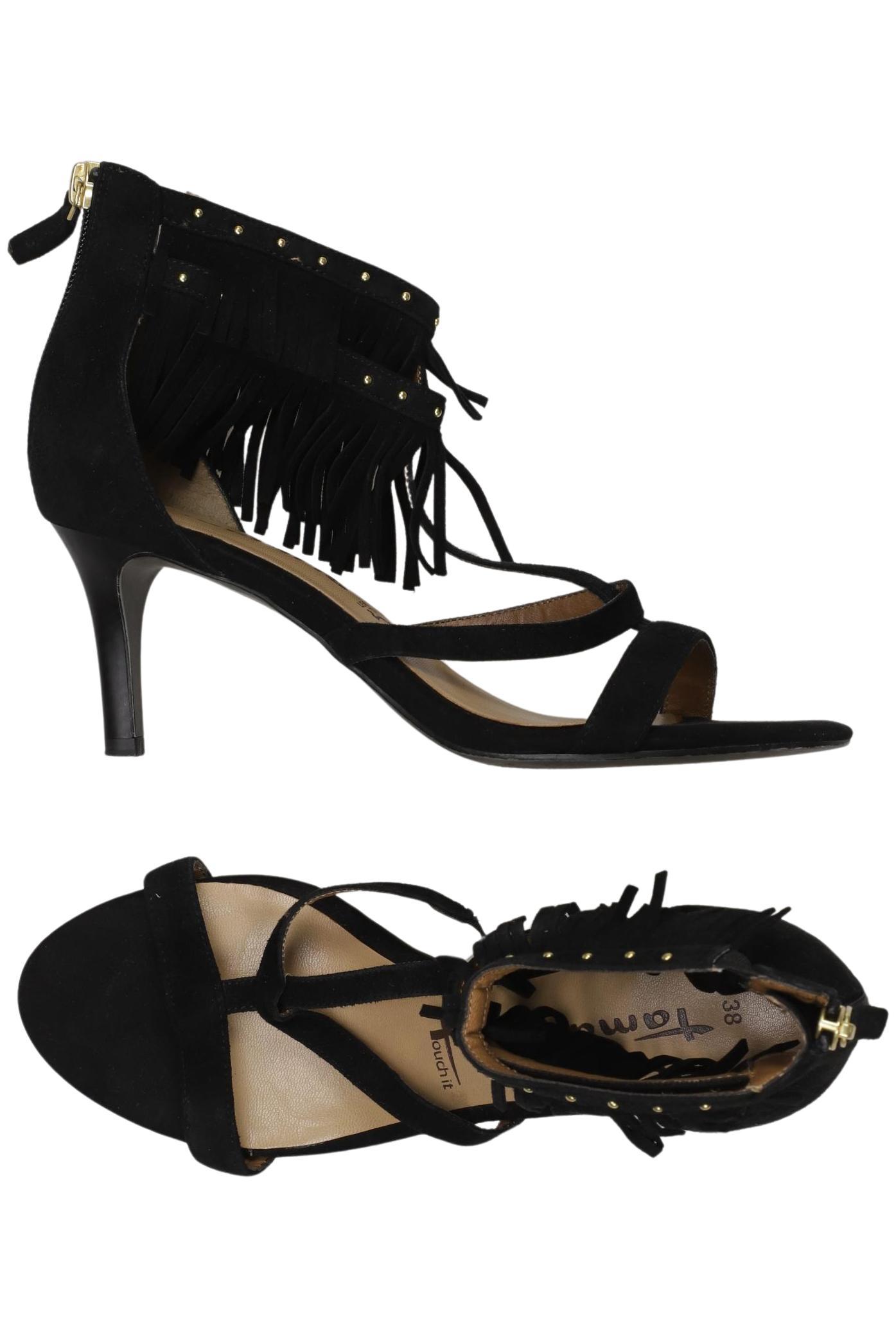 

Tamaris Damen Sandale, schwarz, Gr. 38