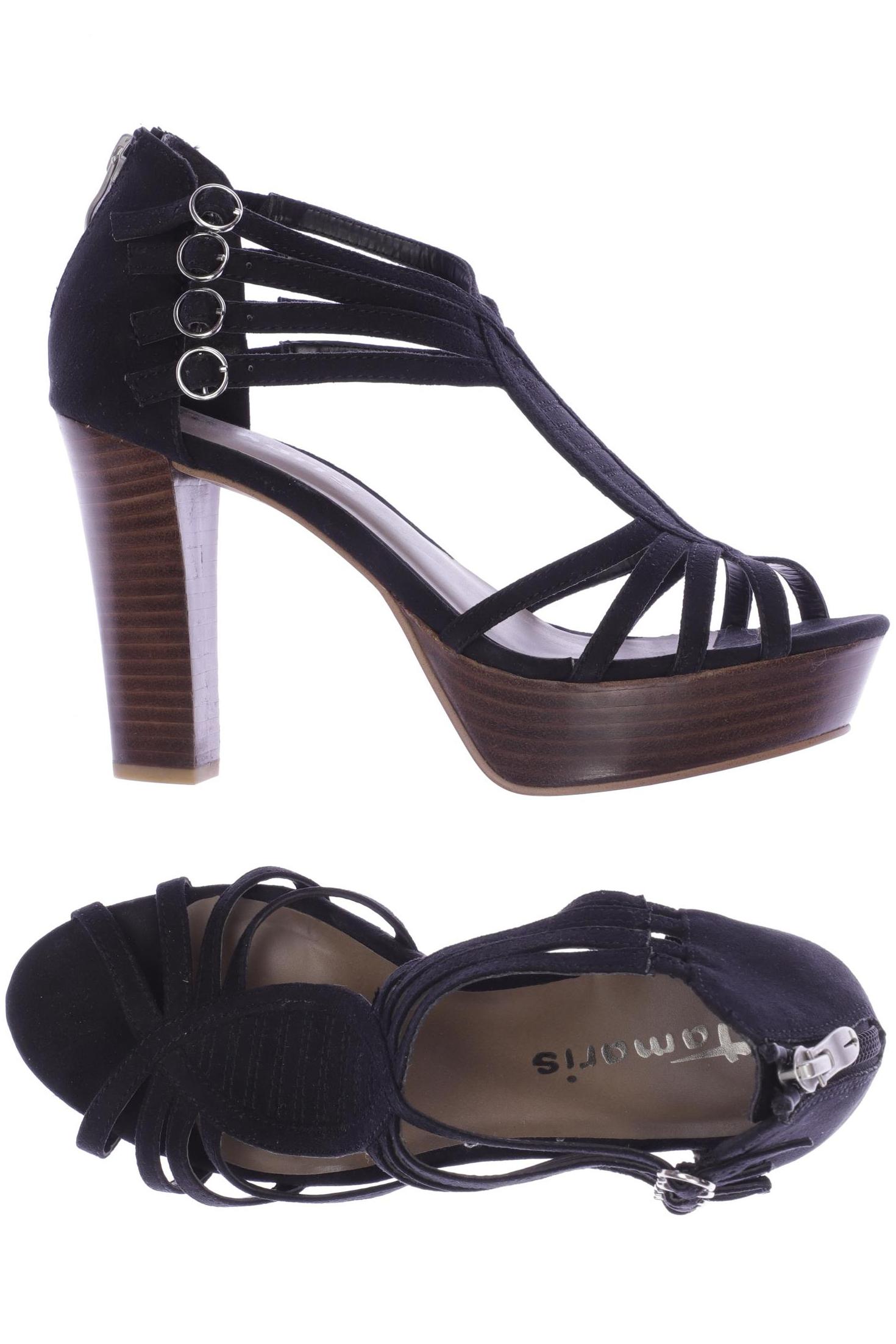 

Tamaris Damen Sandale, schwarz, Gr. 38