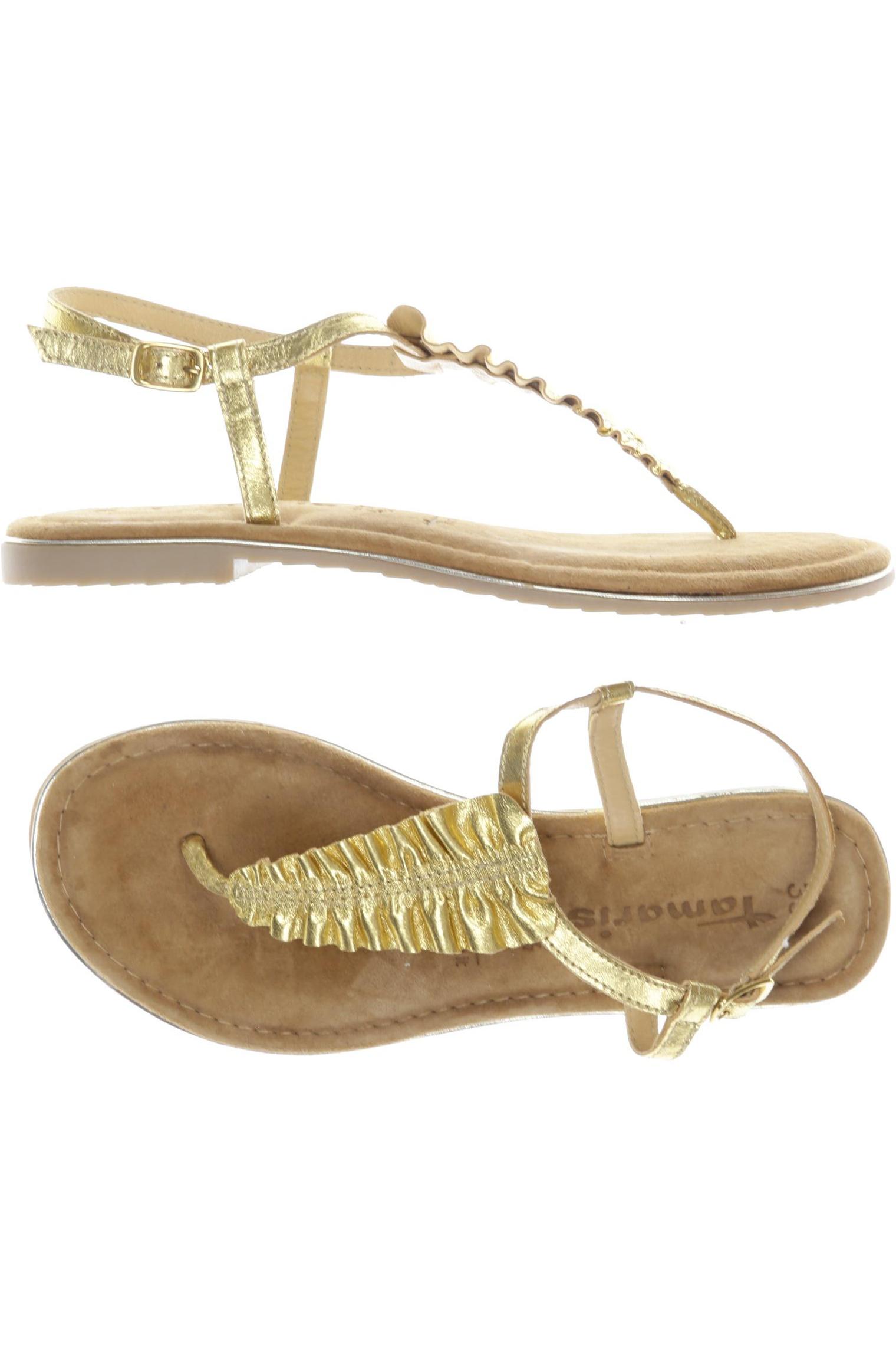 

Tamaris Damen Sandale, gold, Gr. 39