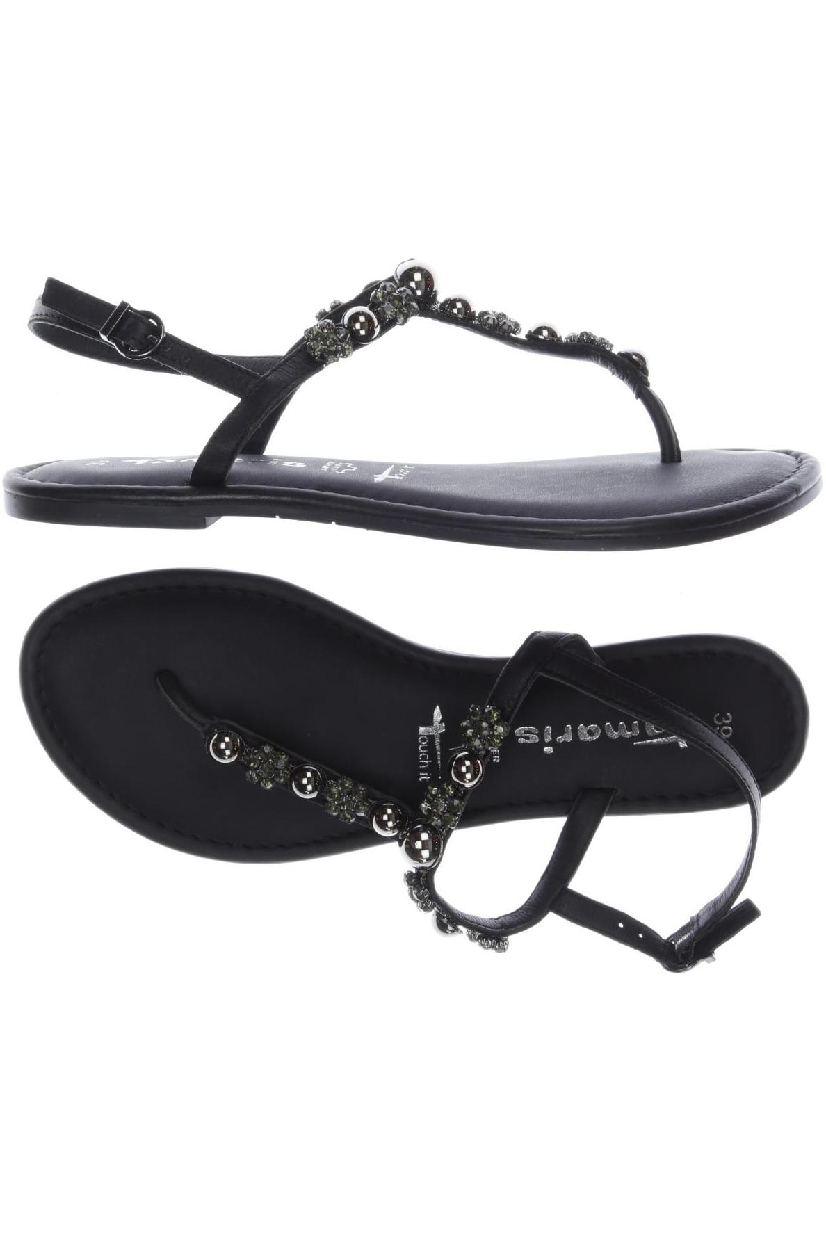 

Tamaris Damen Sandale, schwarz, Gr. 39