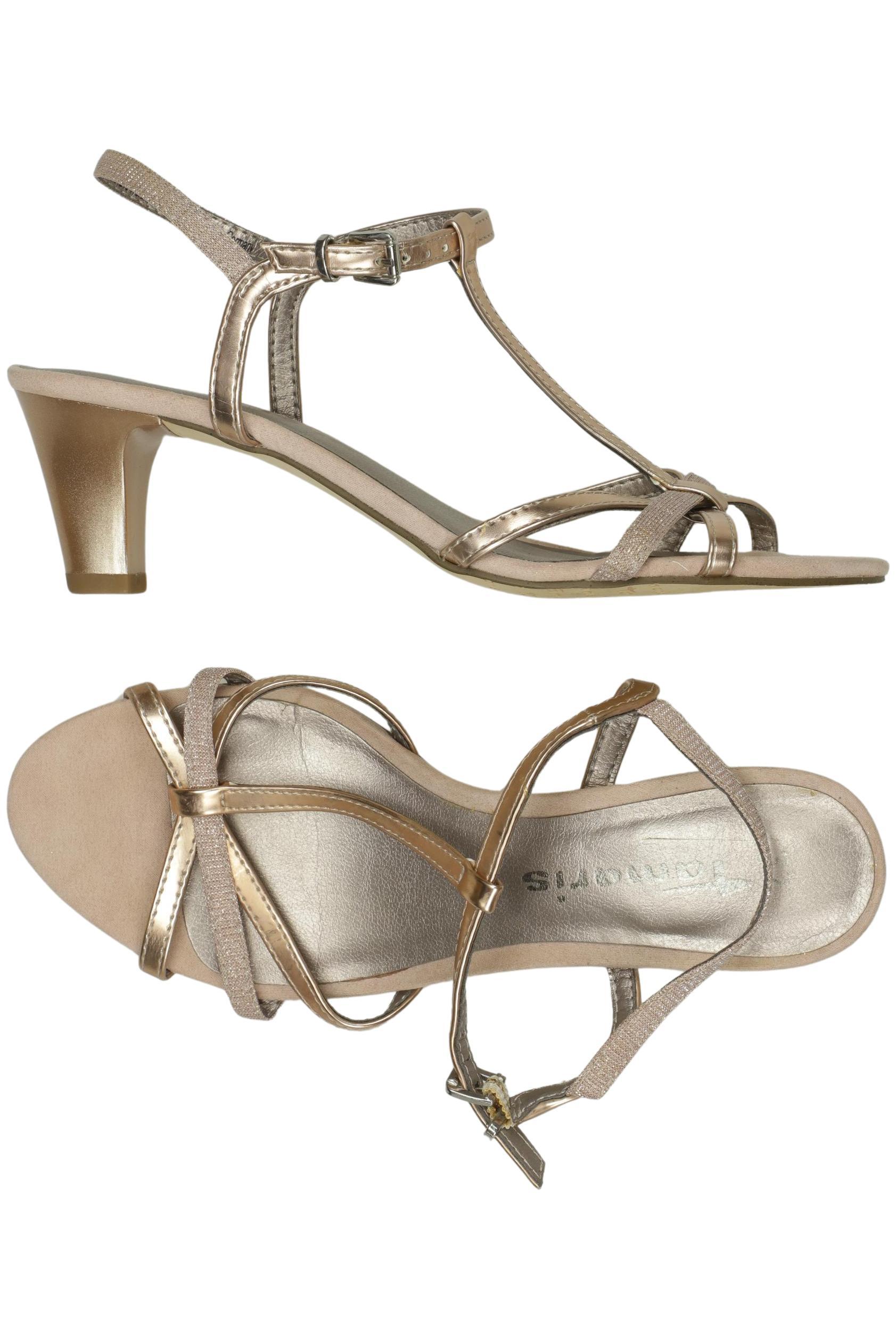 

Tamaris Damen Sandale, gold, Gr. 37