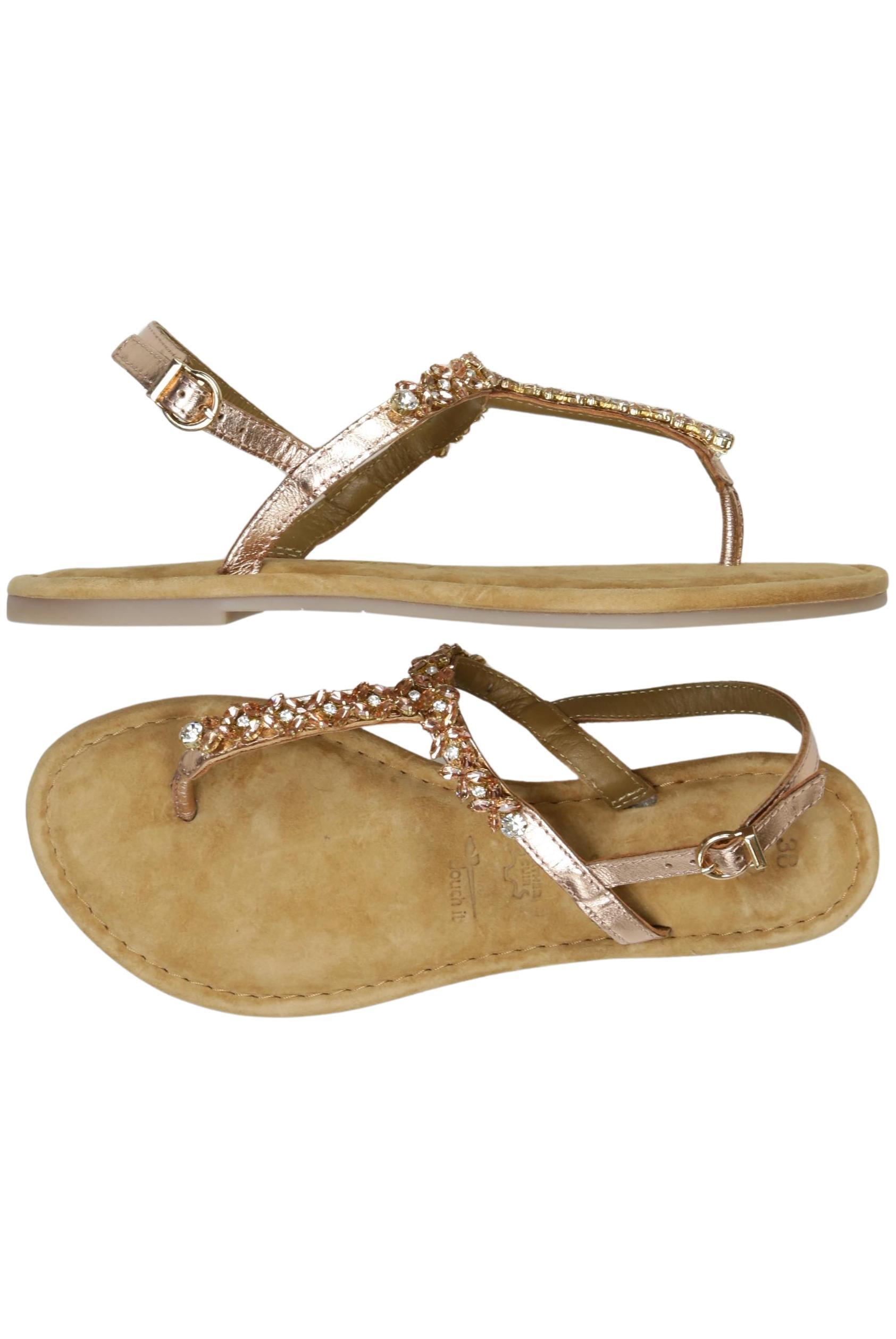 

Tamaris Damen Sandale, gold, Gr. 38