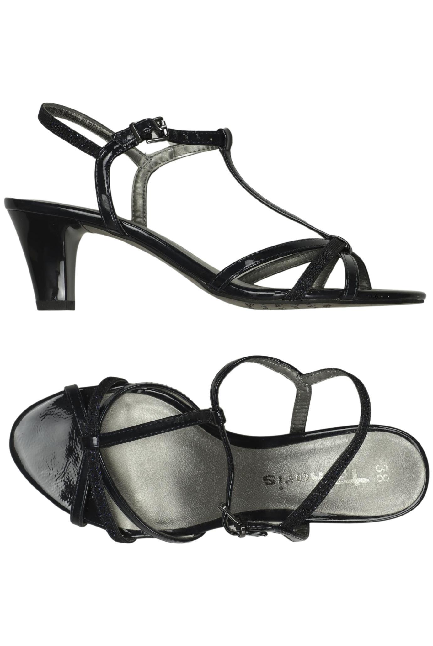

Tamaris Damen Sandale, schwarz, Gr. 38