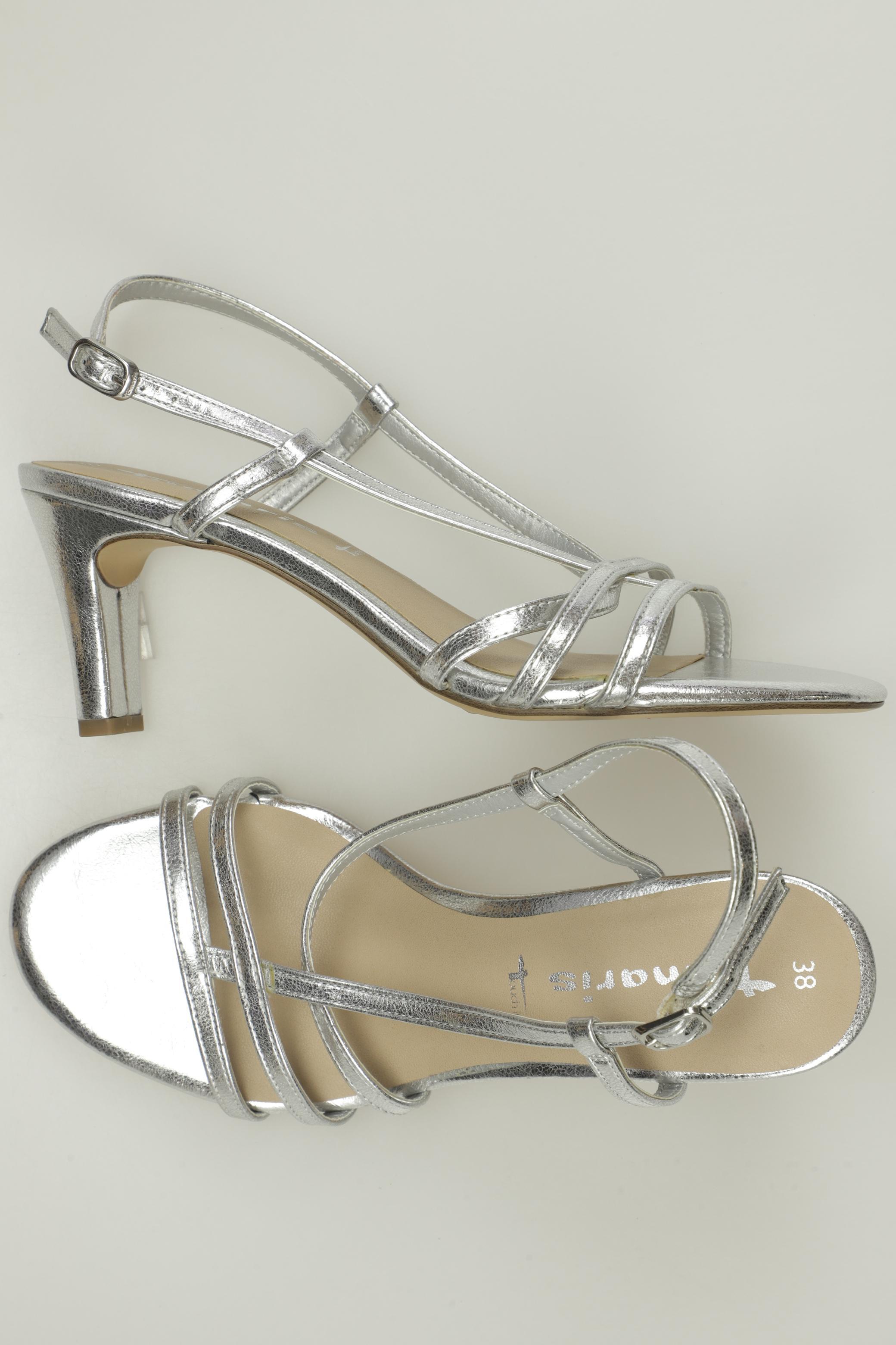 

Tamaris Damen Sandale, silber, Gr. 38