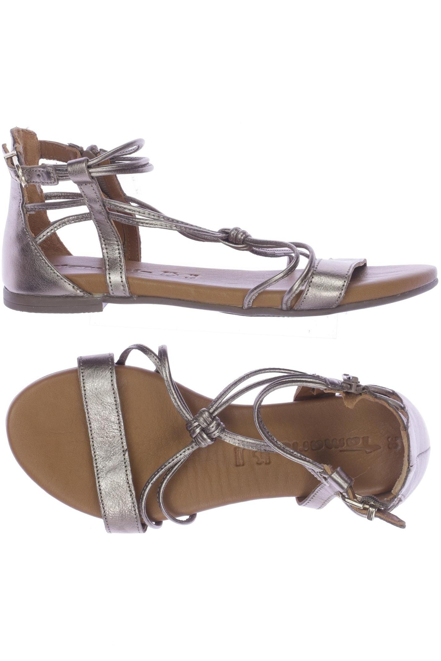 

Tamaris Damen Sandale, gold, Gr. 38