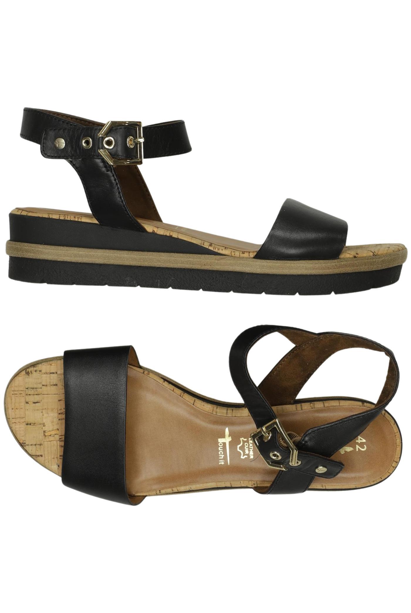 

Tamaris Damen Sandale, schwarz, Gr. 42