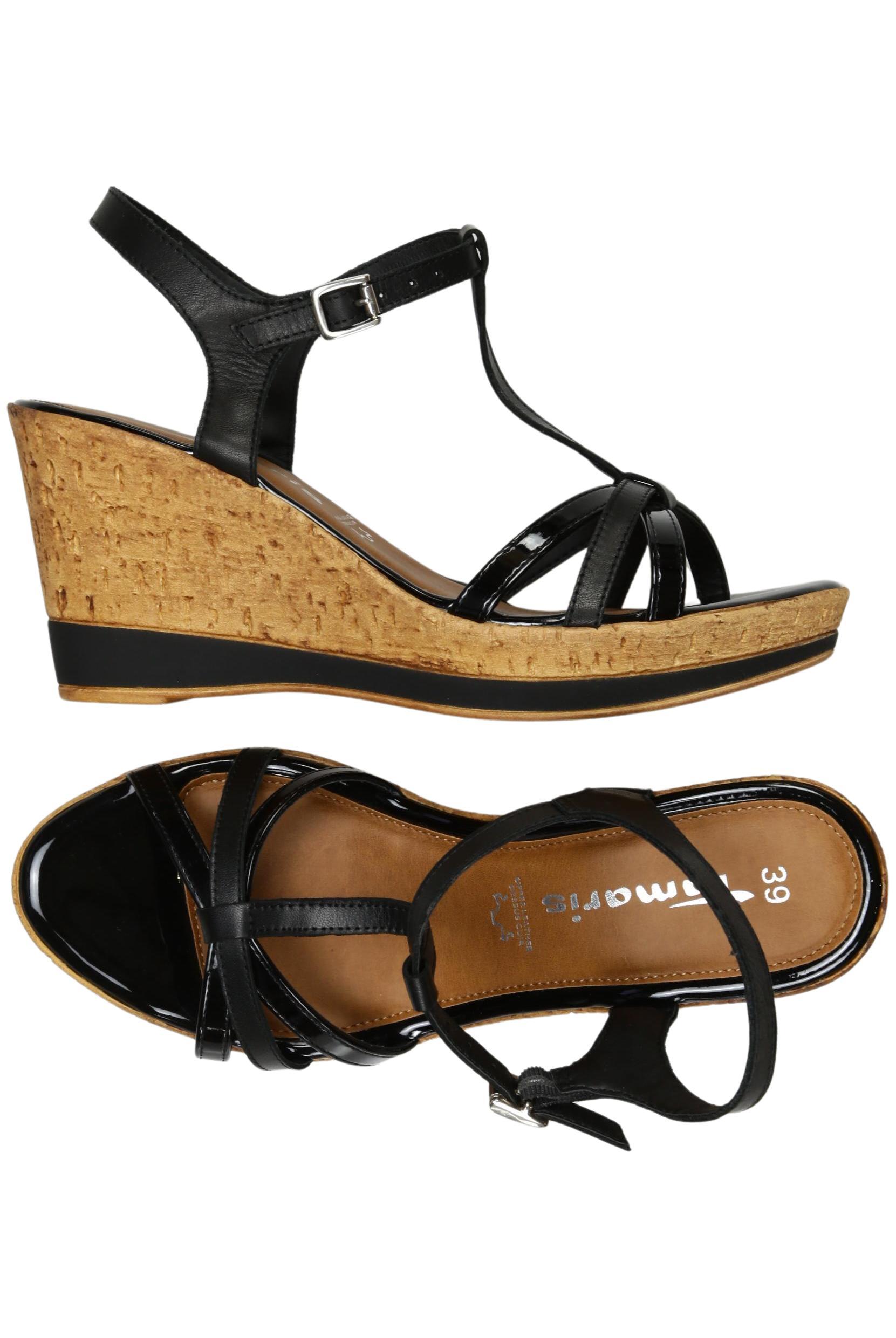 

Tamaris Damen Sandale, schwarz, Gr. 39