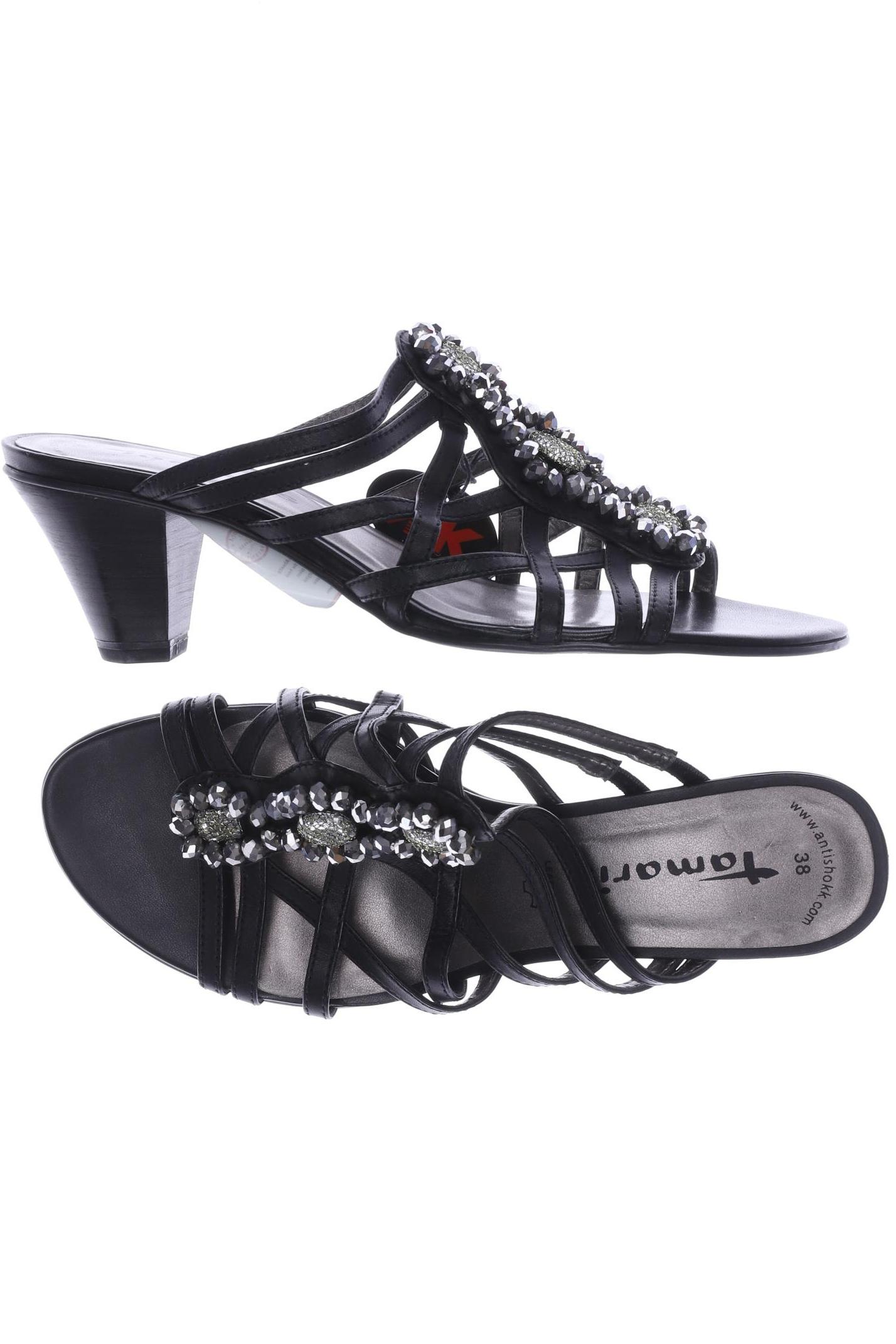 

Tamaris Damen Sandale, schwarz, Gr. 38