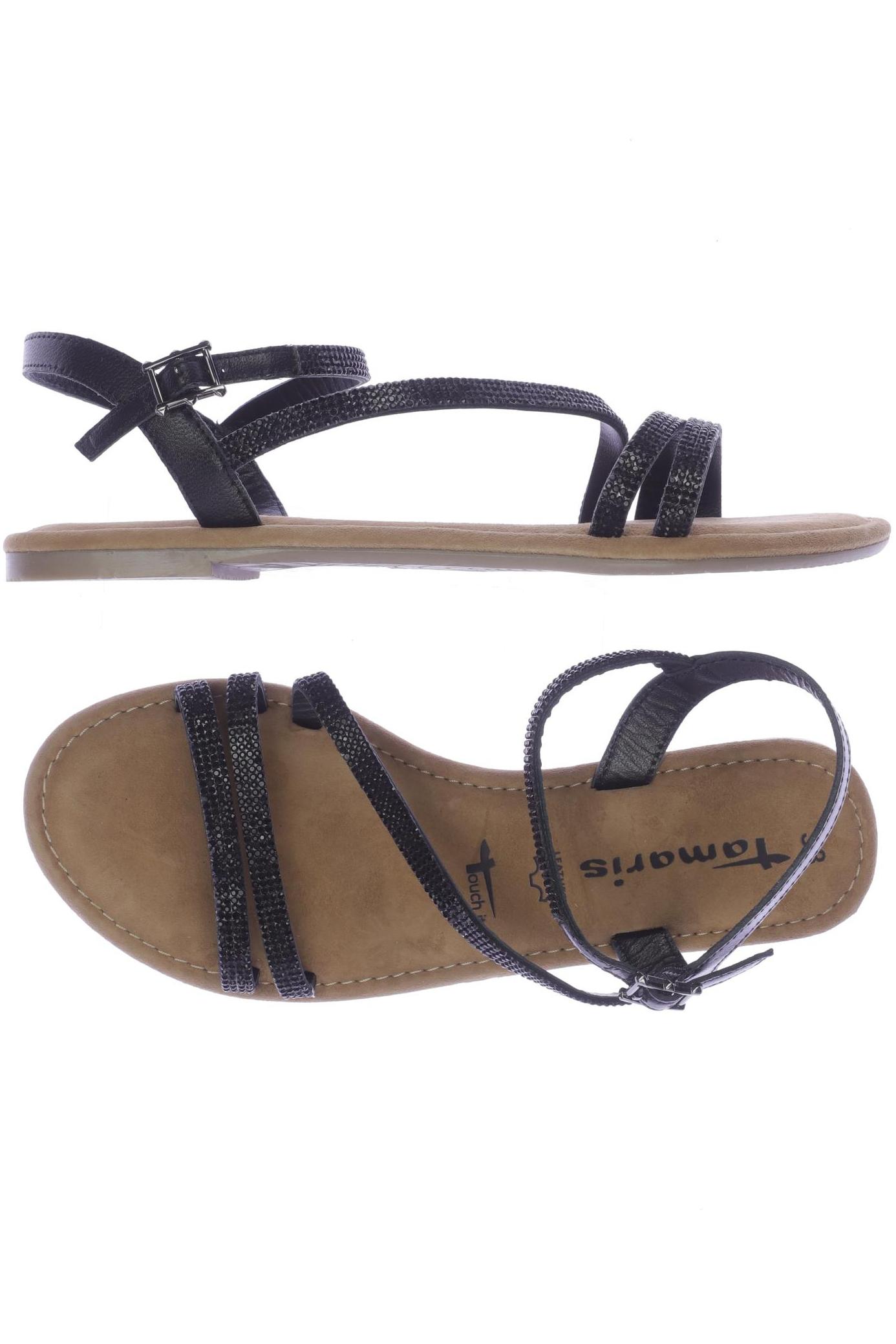 

Tamaris Damen Sandale, schwarz, Gr. 38