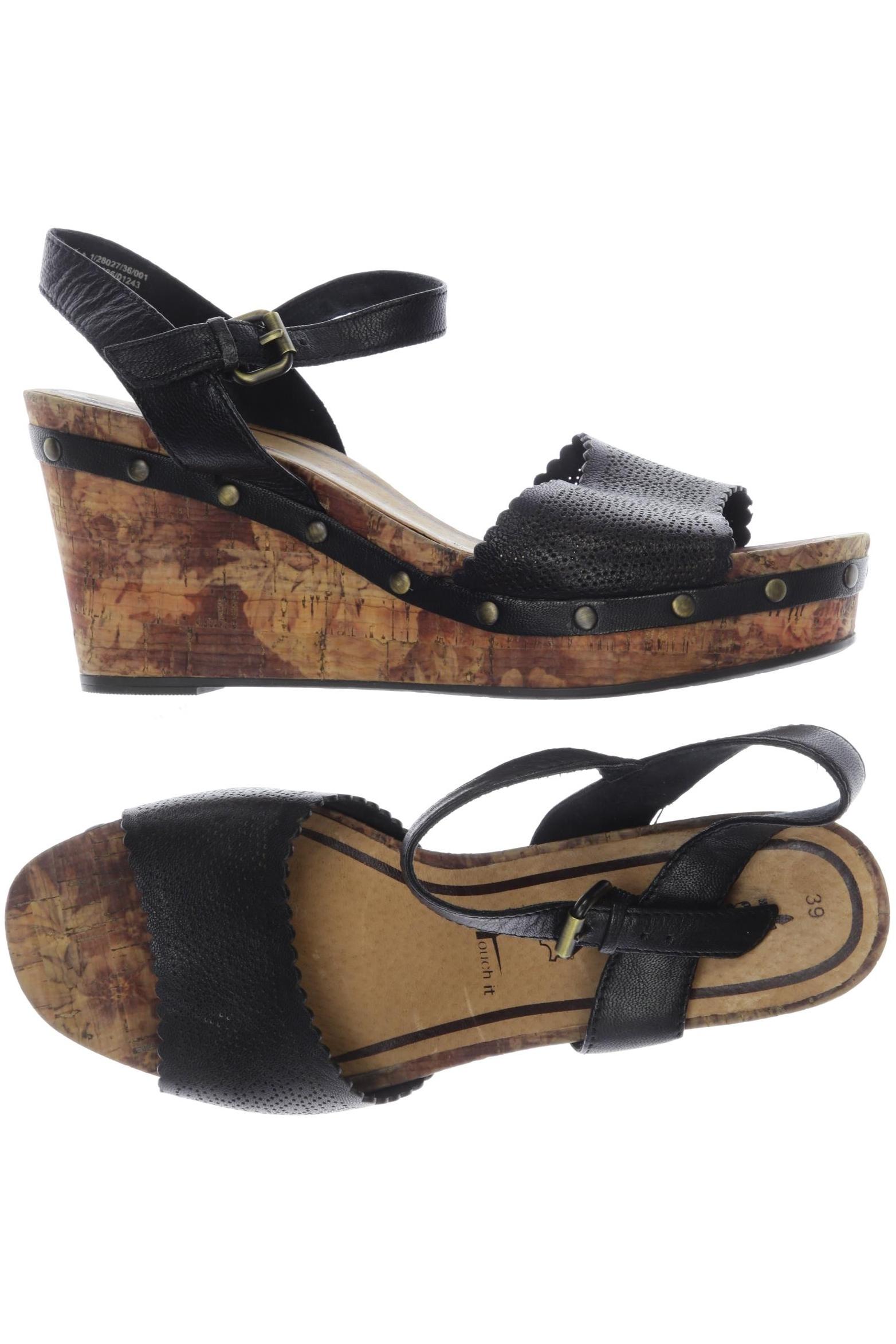 

Tamaris Damen Sandale, schwarz, Gr. 39